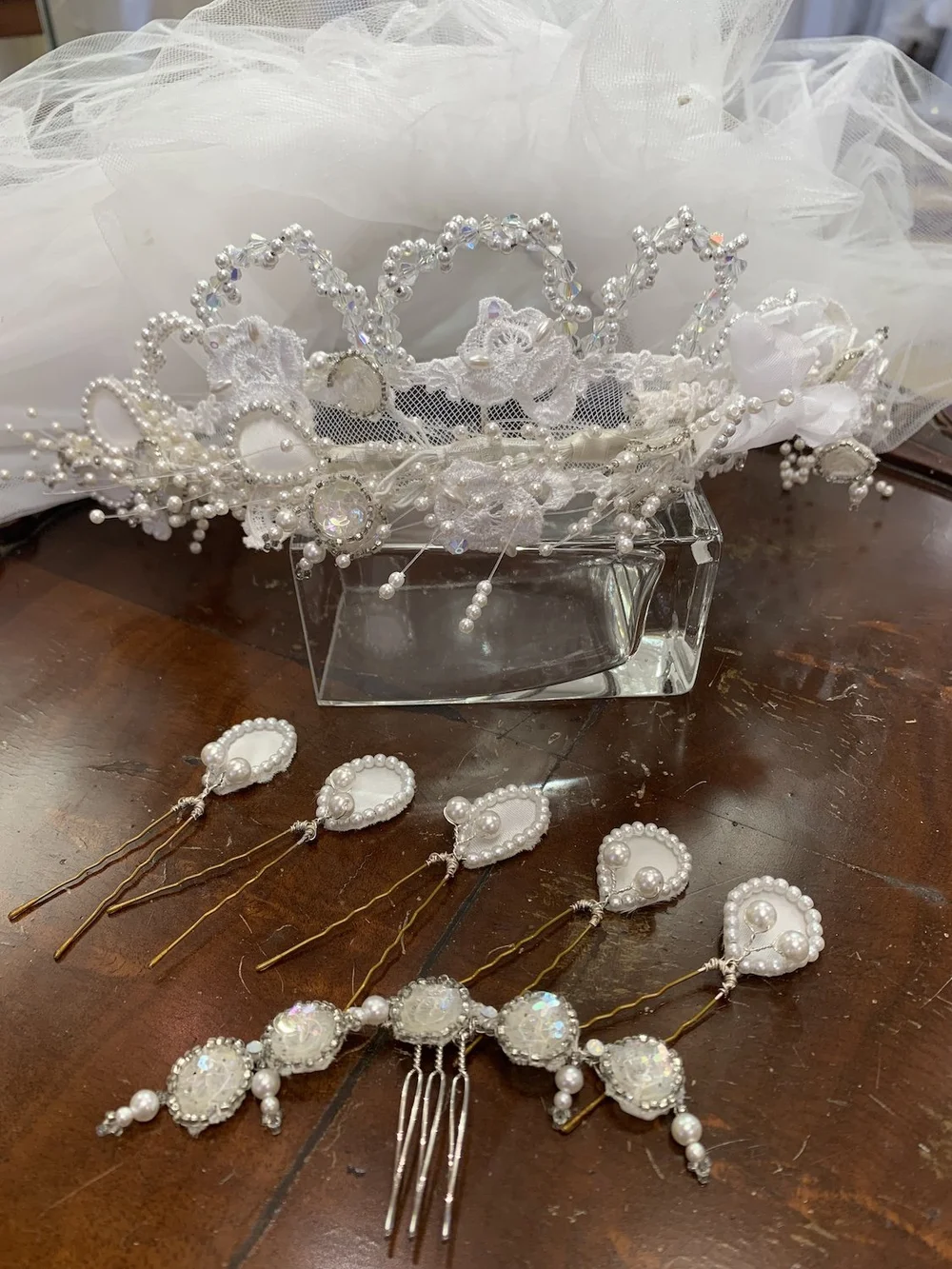 headpiece and veil