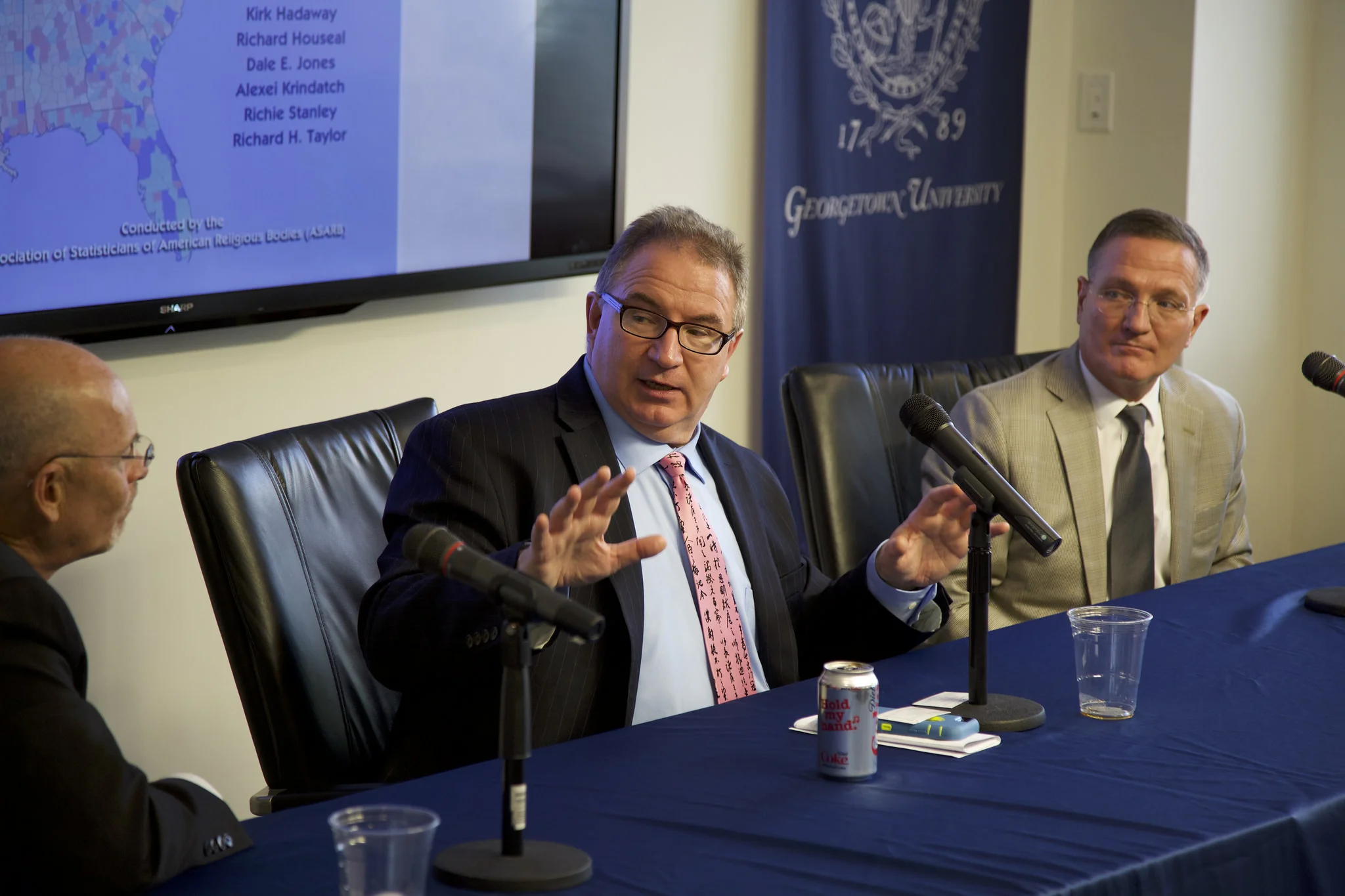 John J. DiIulio, Jr. (center) is the Frederic Fox Leadership Professor at the University of Pennsylvania and faculty director of the Fox Leadership Program and the Program for Research on Religion and Urban Civil Society (PRRUCS).