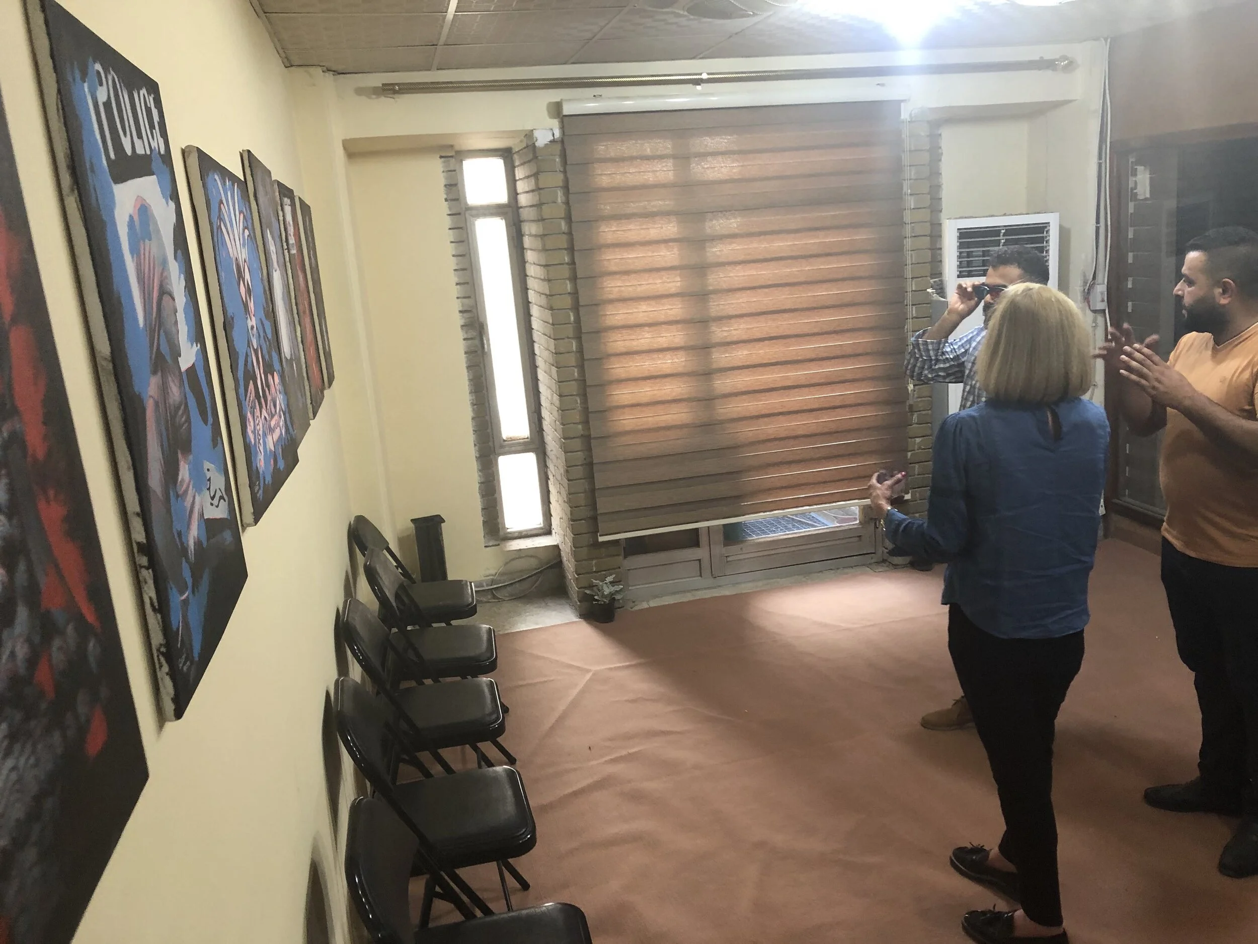 Salam Al-Rafidain presented a sneak peak of a forthcoming 3-D art installation that addresses challenging legal and social issues in Iraq.