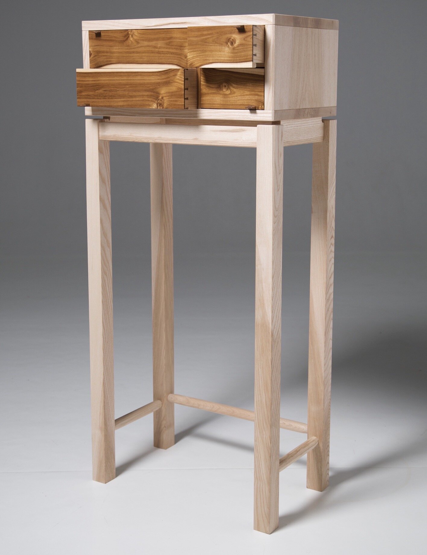 irish ash and laburnum chest of drawers