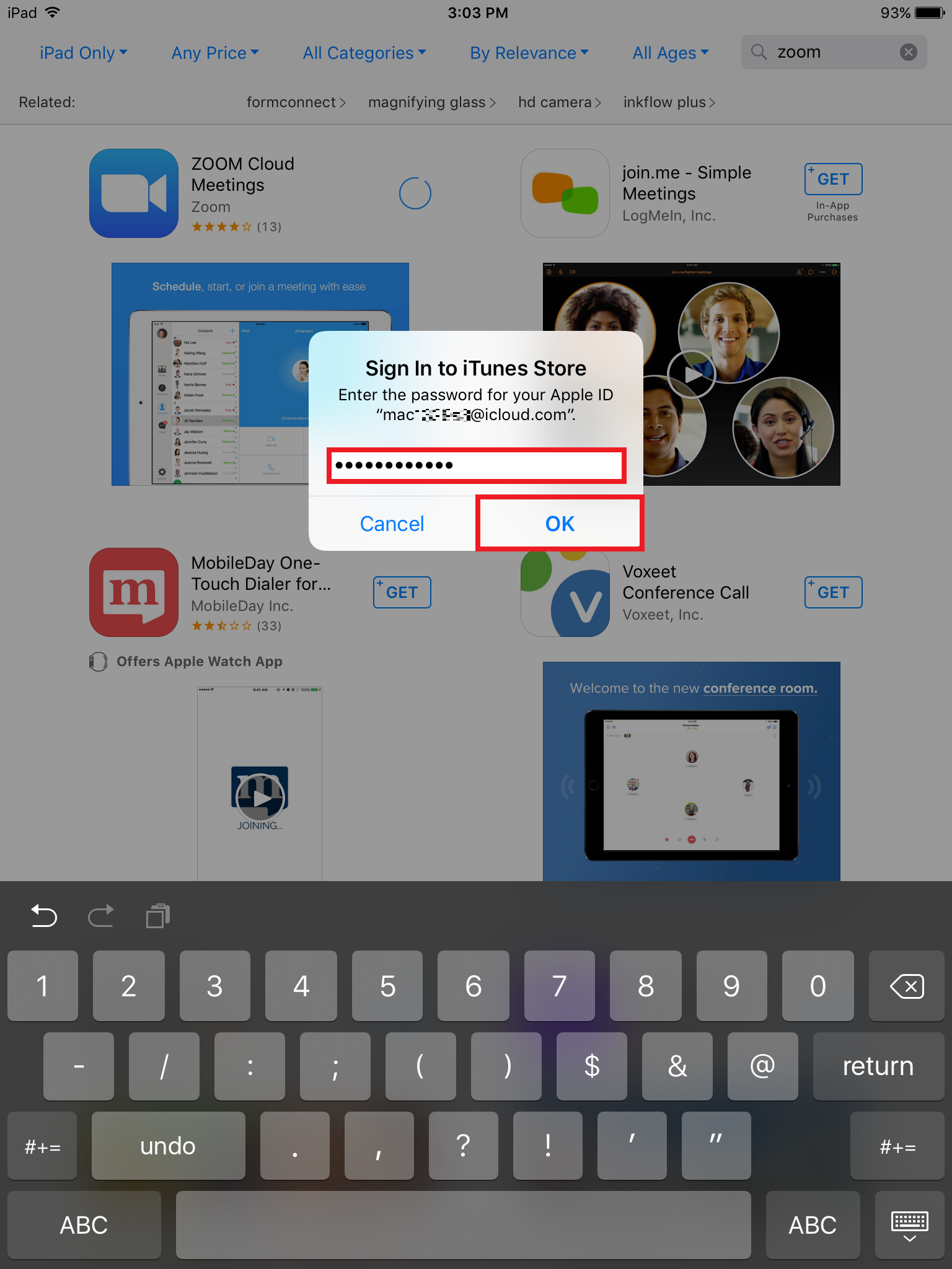 66_If you see this, enter your Apple ID's password and tap "OK"