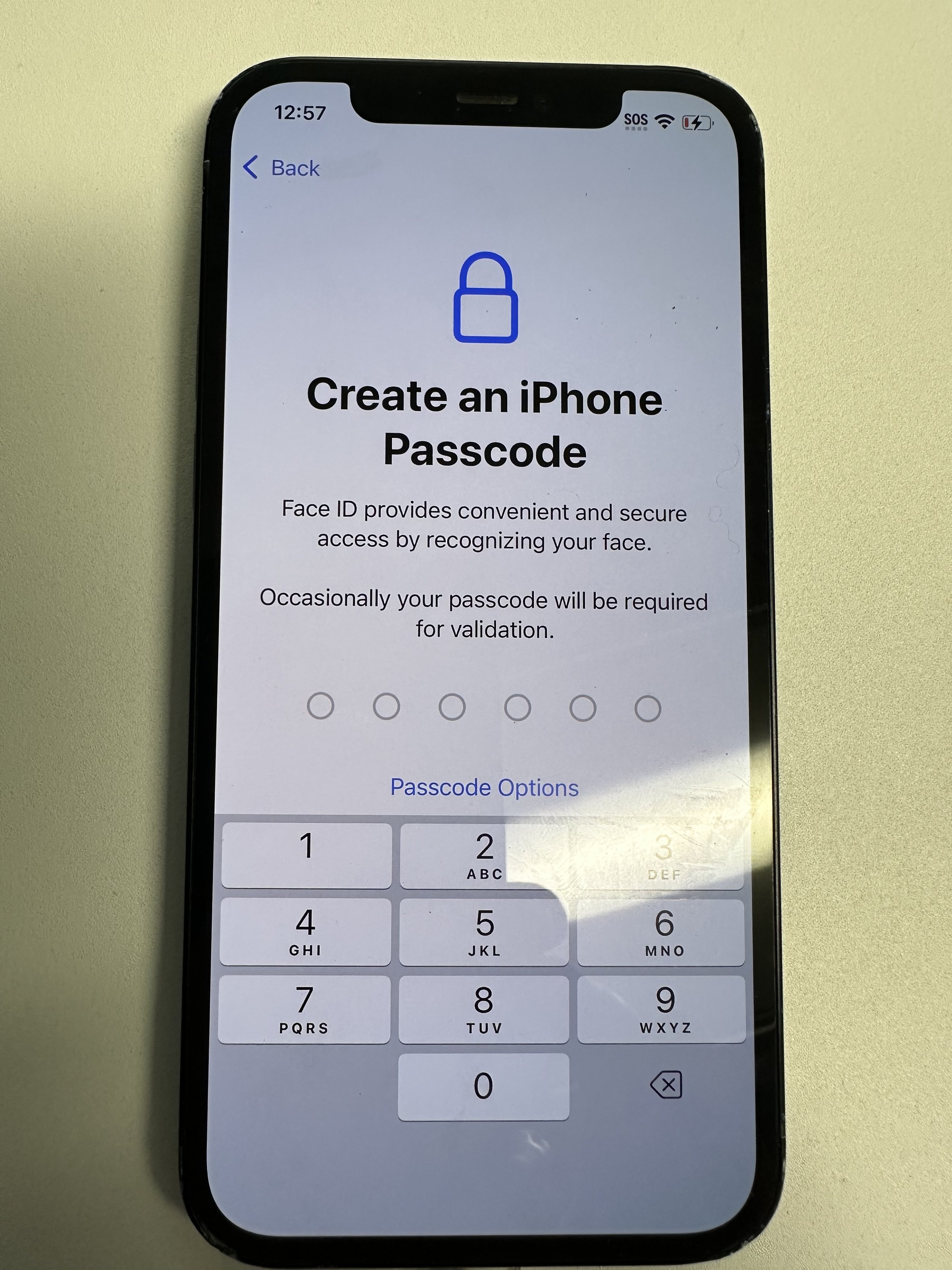 mandatory. recommended to use 6-digits. does not sync with any other passcode.
