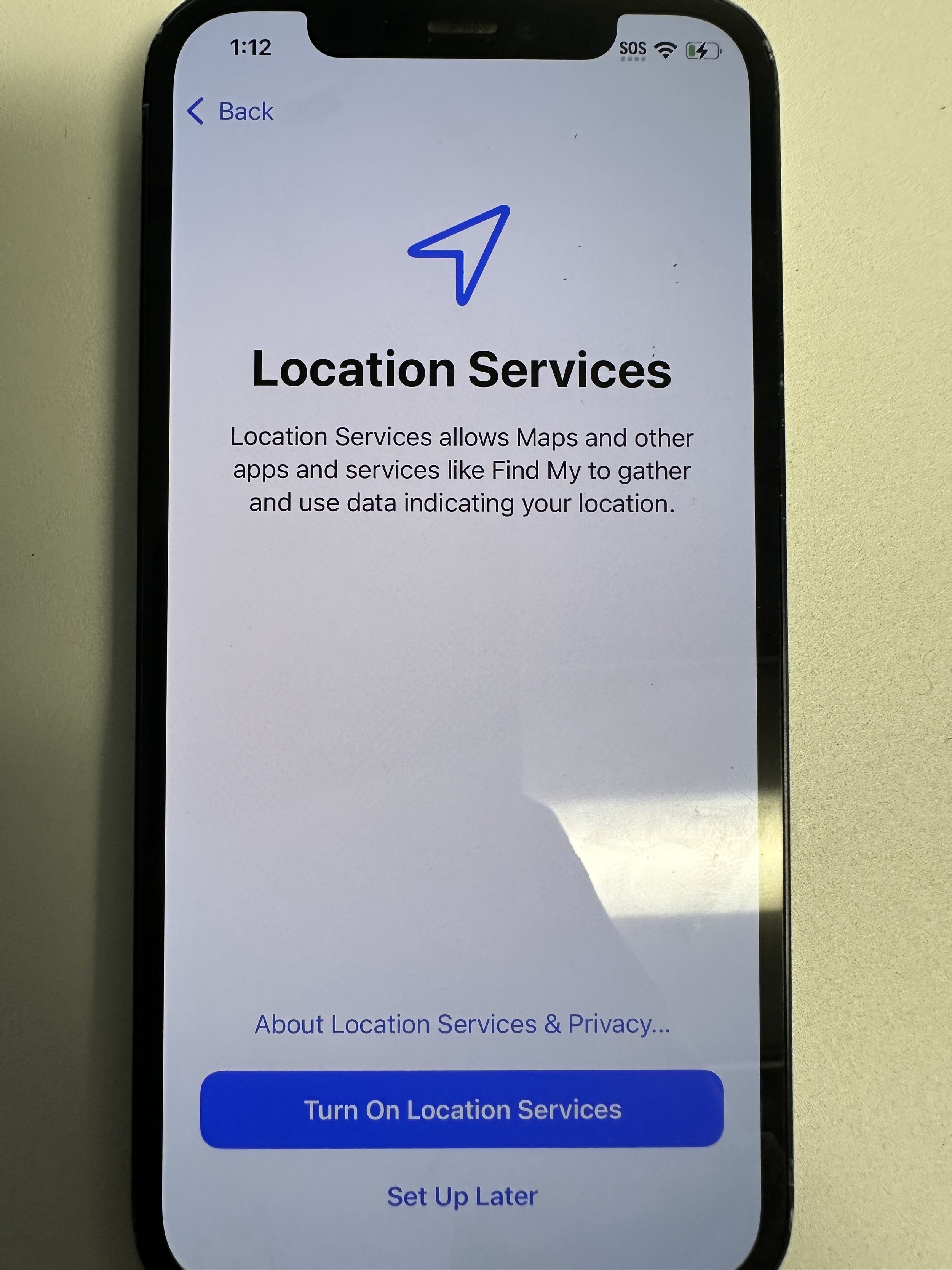 Turn On Location Services