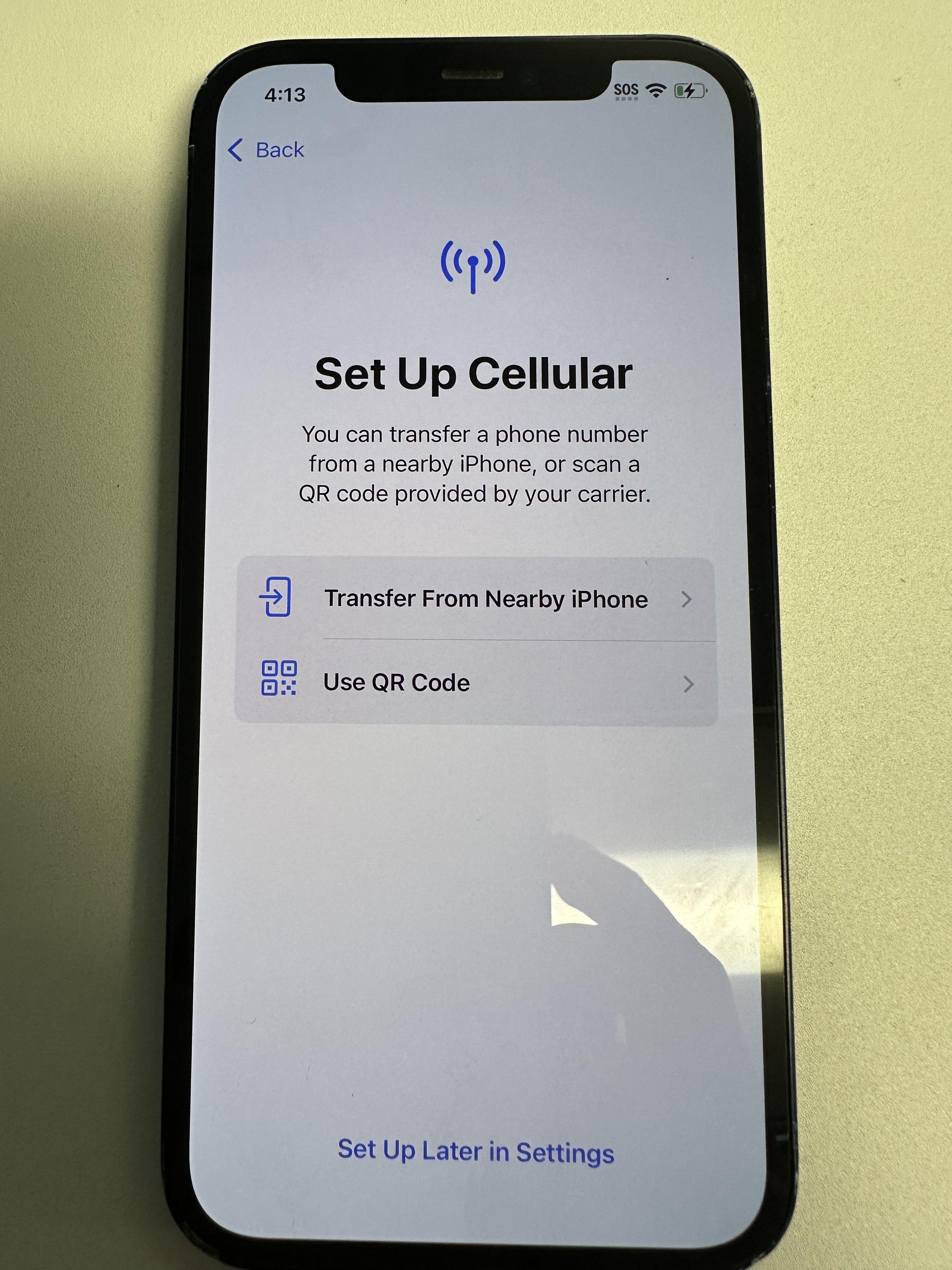should not show up. if cellular data is not already available, please contact Helpdesk@marubeni.com.