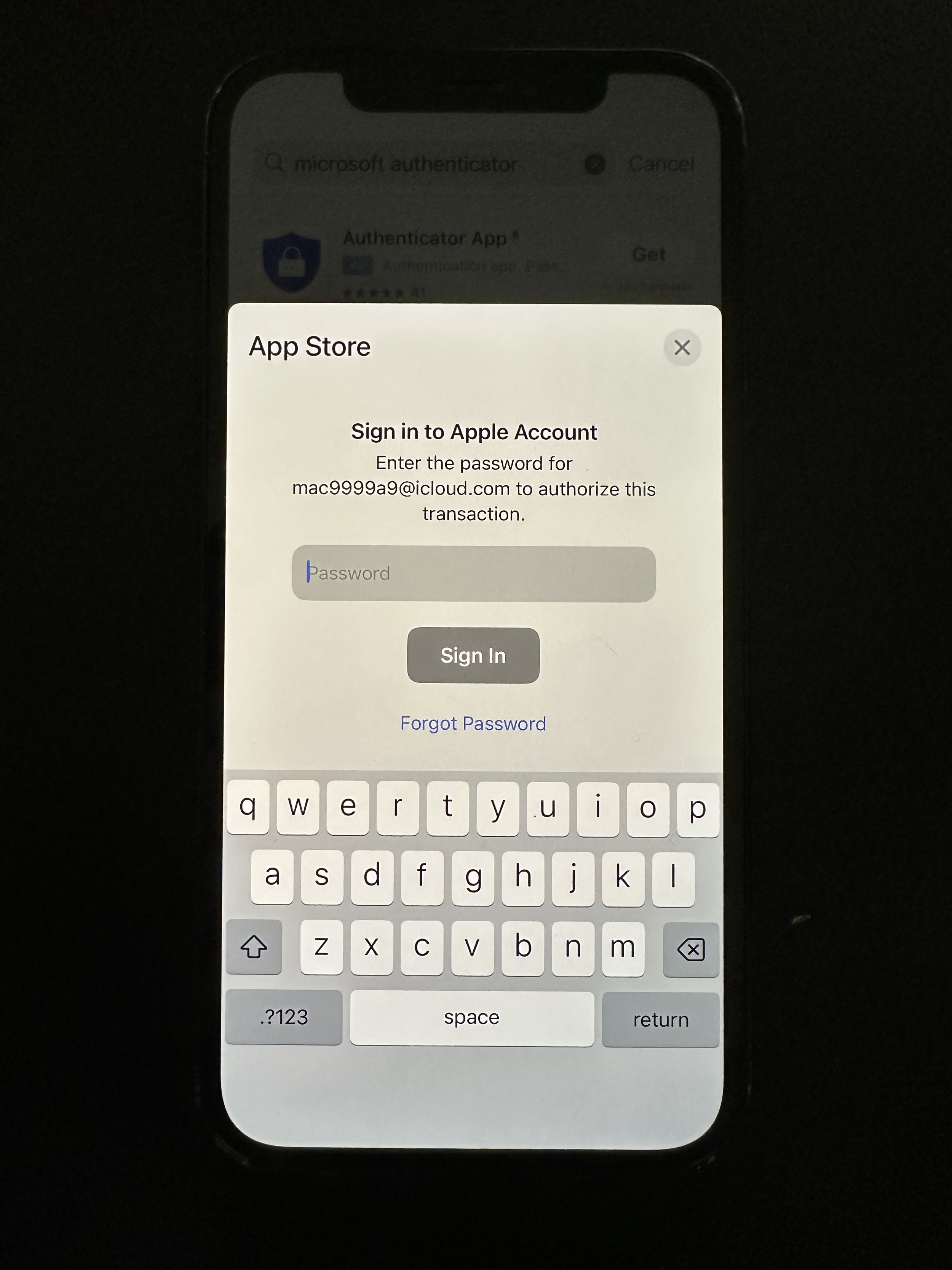  enter password for Apple ID 