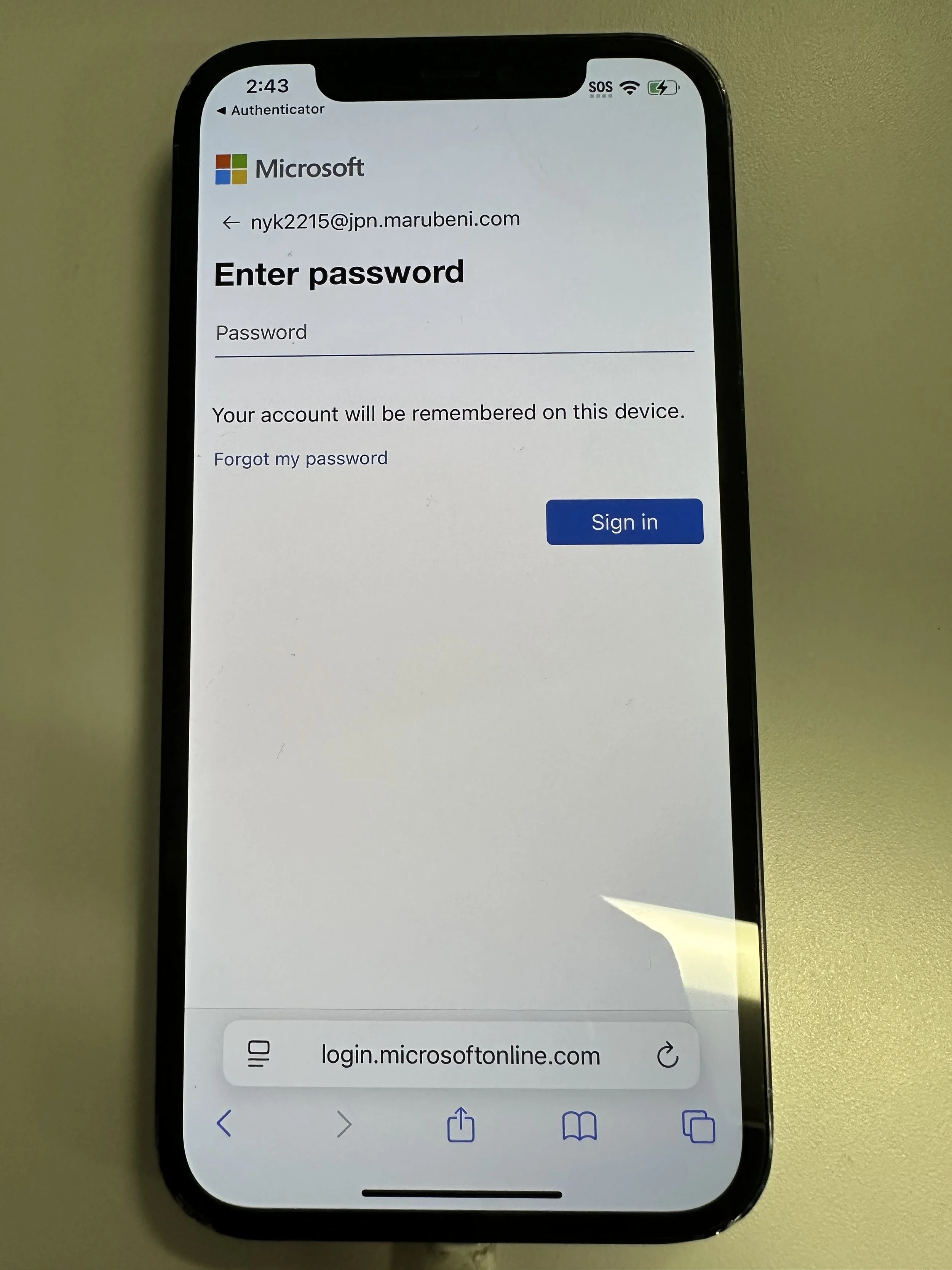  enter VDI/PC password 