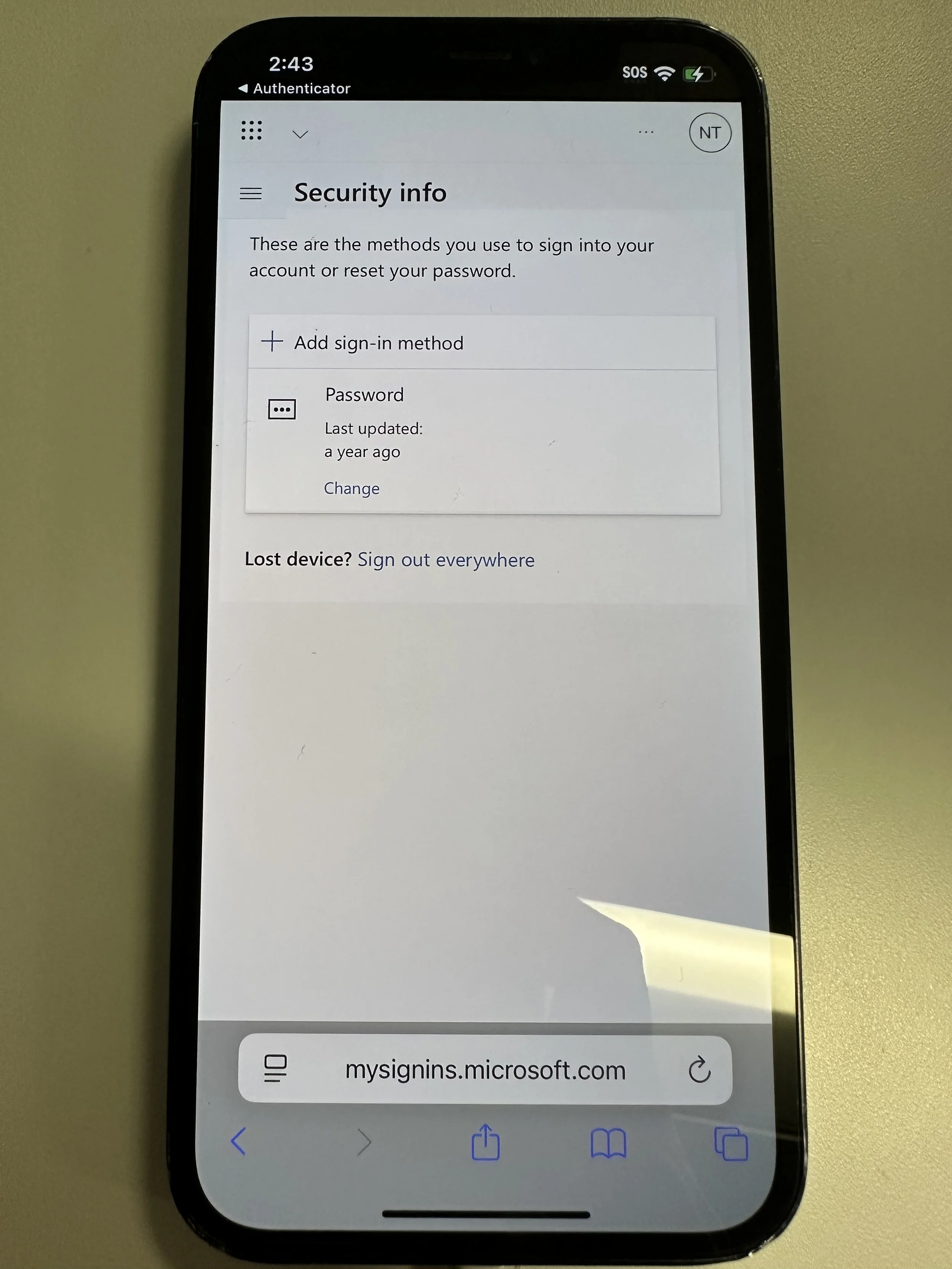  tap Add sign-in method 