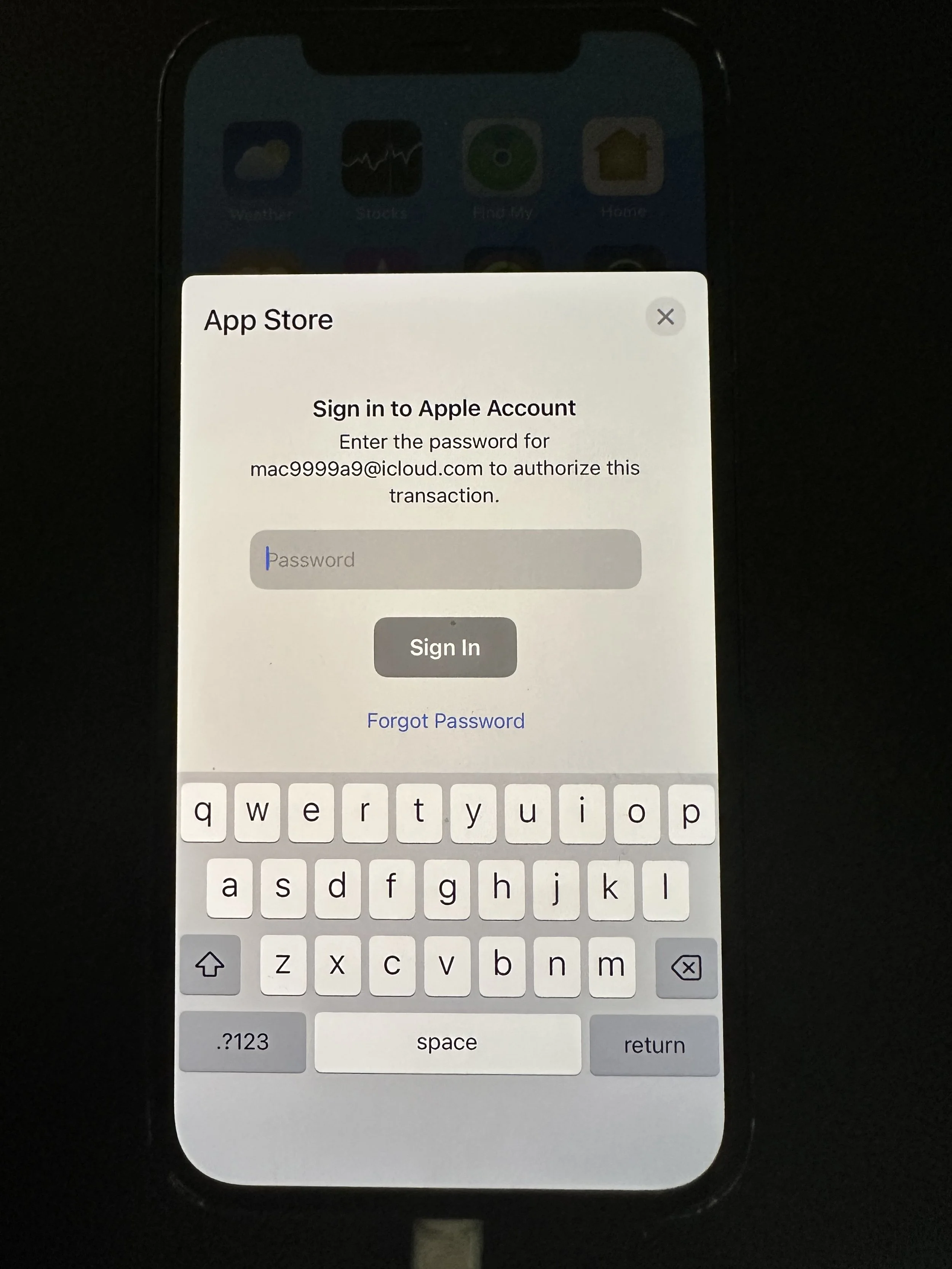  enter your Apple ID password 