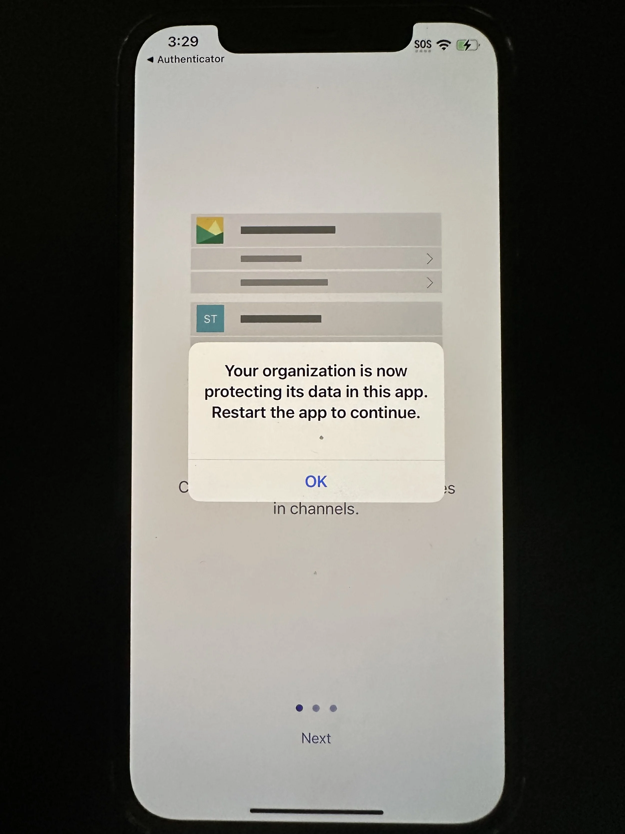  tap OK. The app will automatically close. 