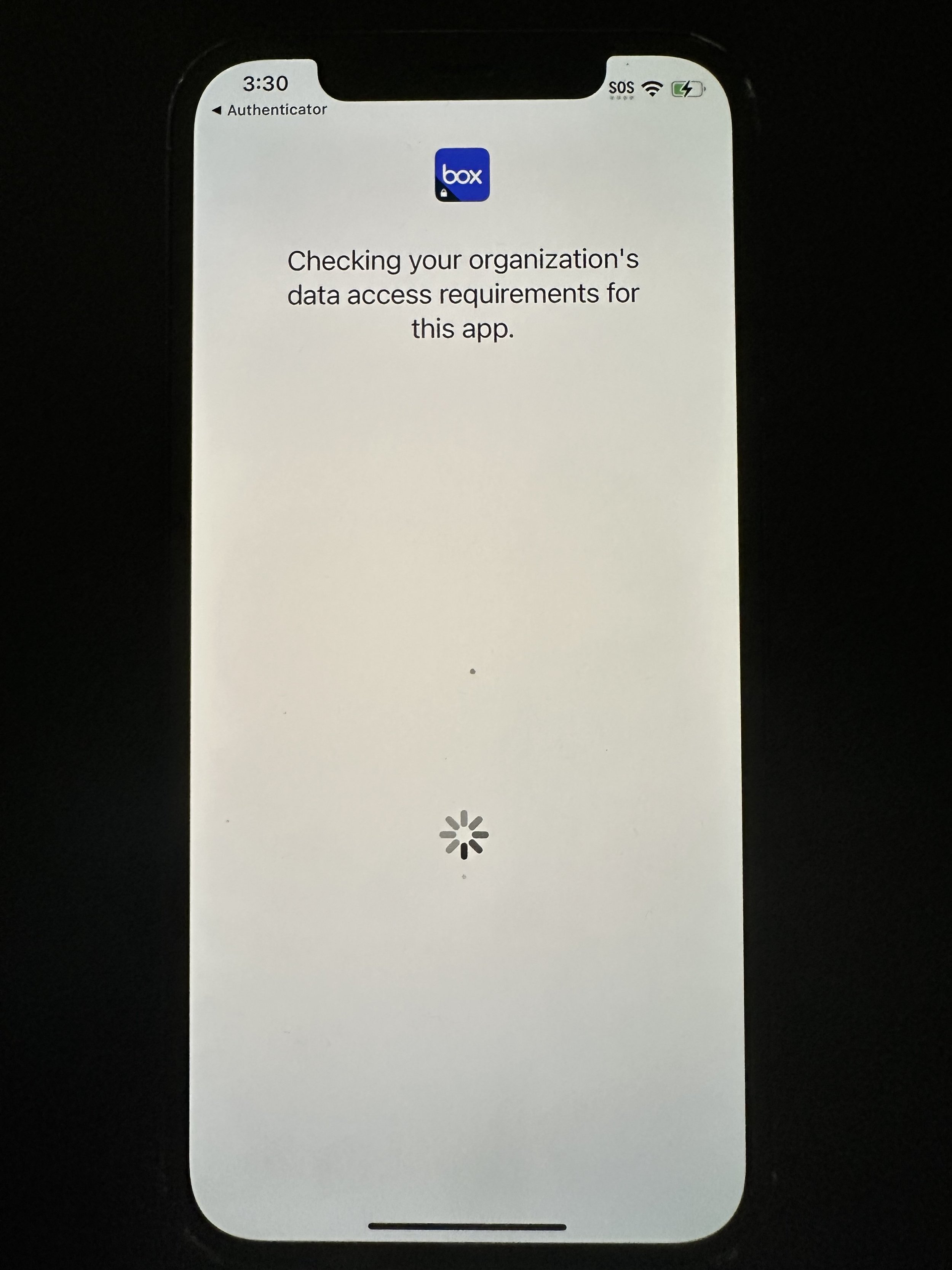  The app will automatically shift back to Box for EMM. Wait for loading. 