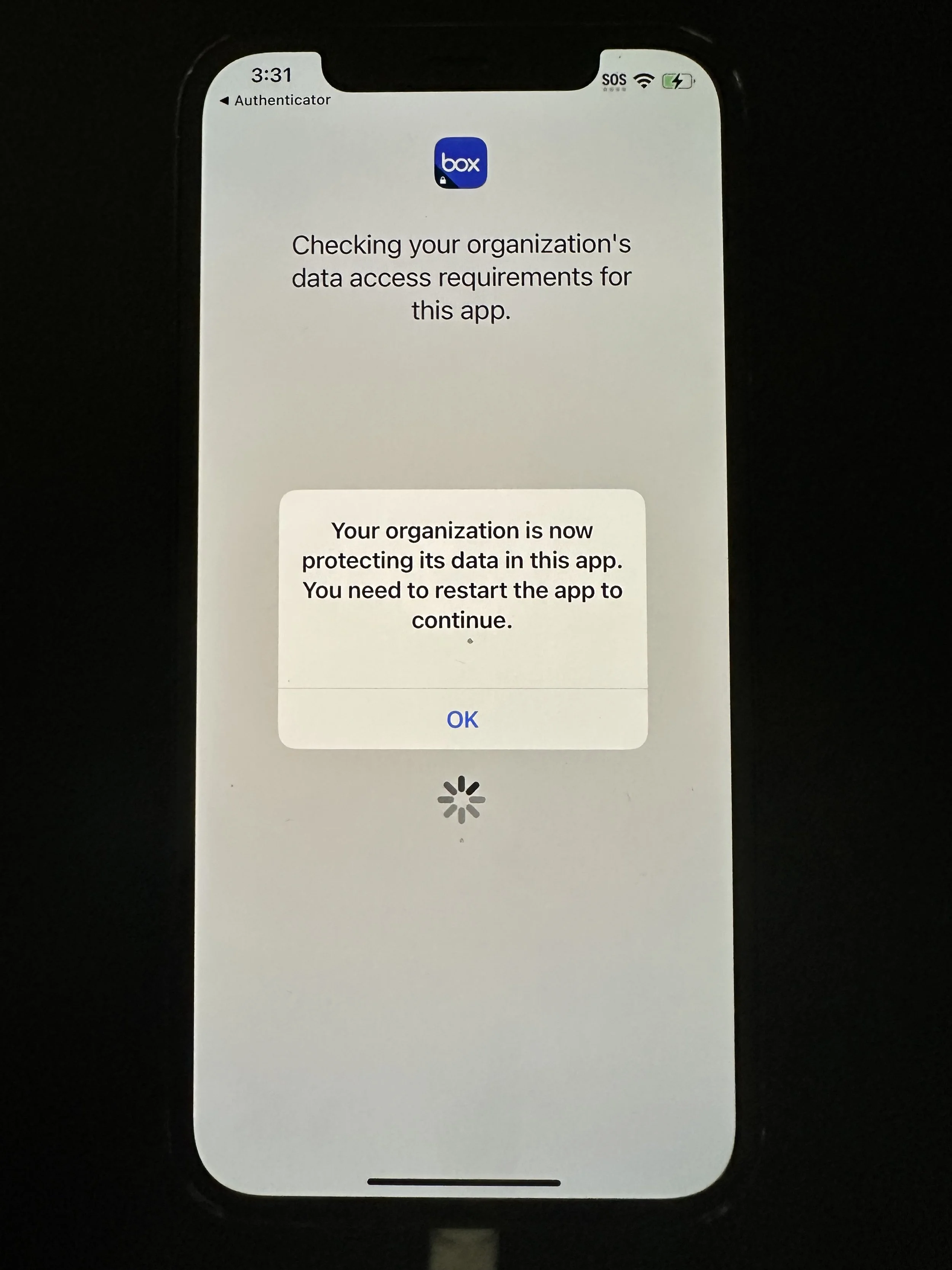  tap OK. The app will automatically close. 