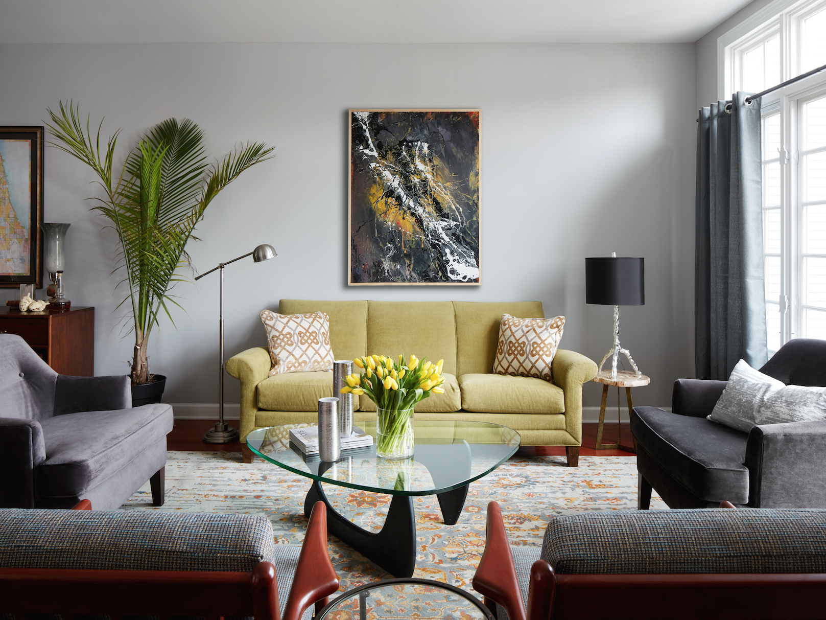 Living Room - Interior Design - Art Curation by Paula Interiors