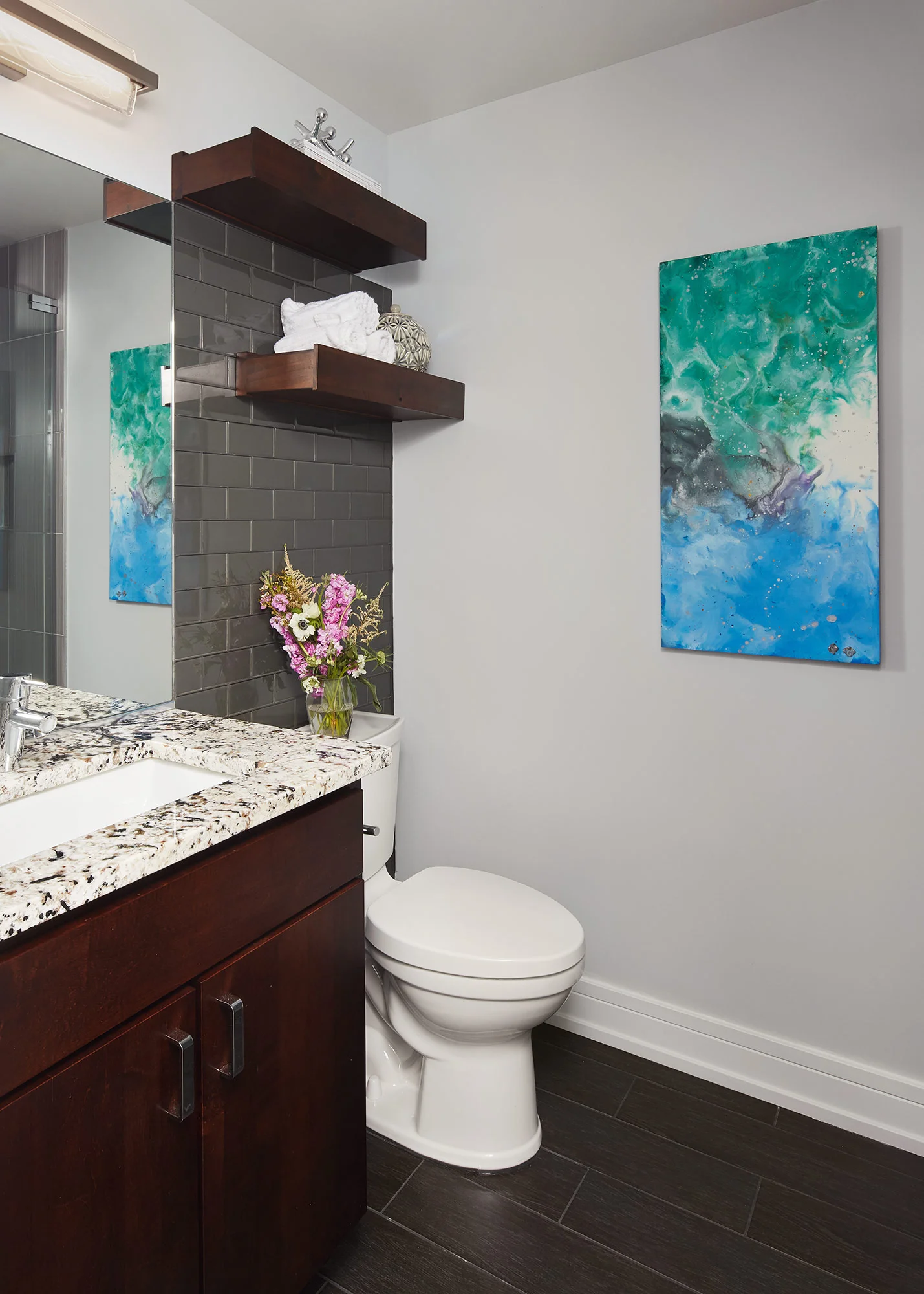Bathroom- Interior Design- Art Curation by Paula Interiors