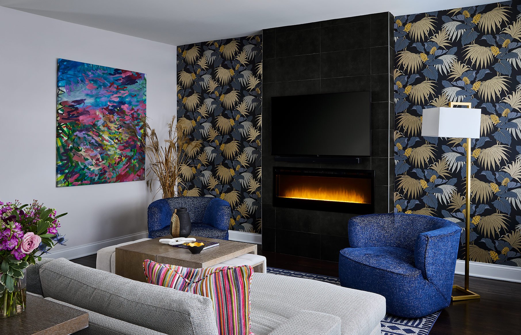 Living Room Design by Paula Interiors