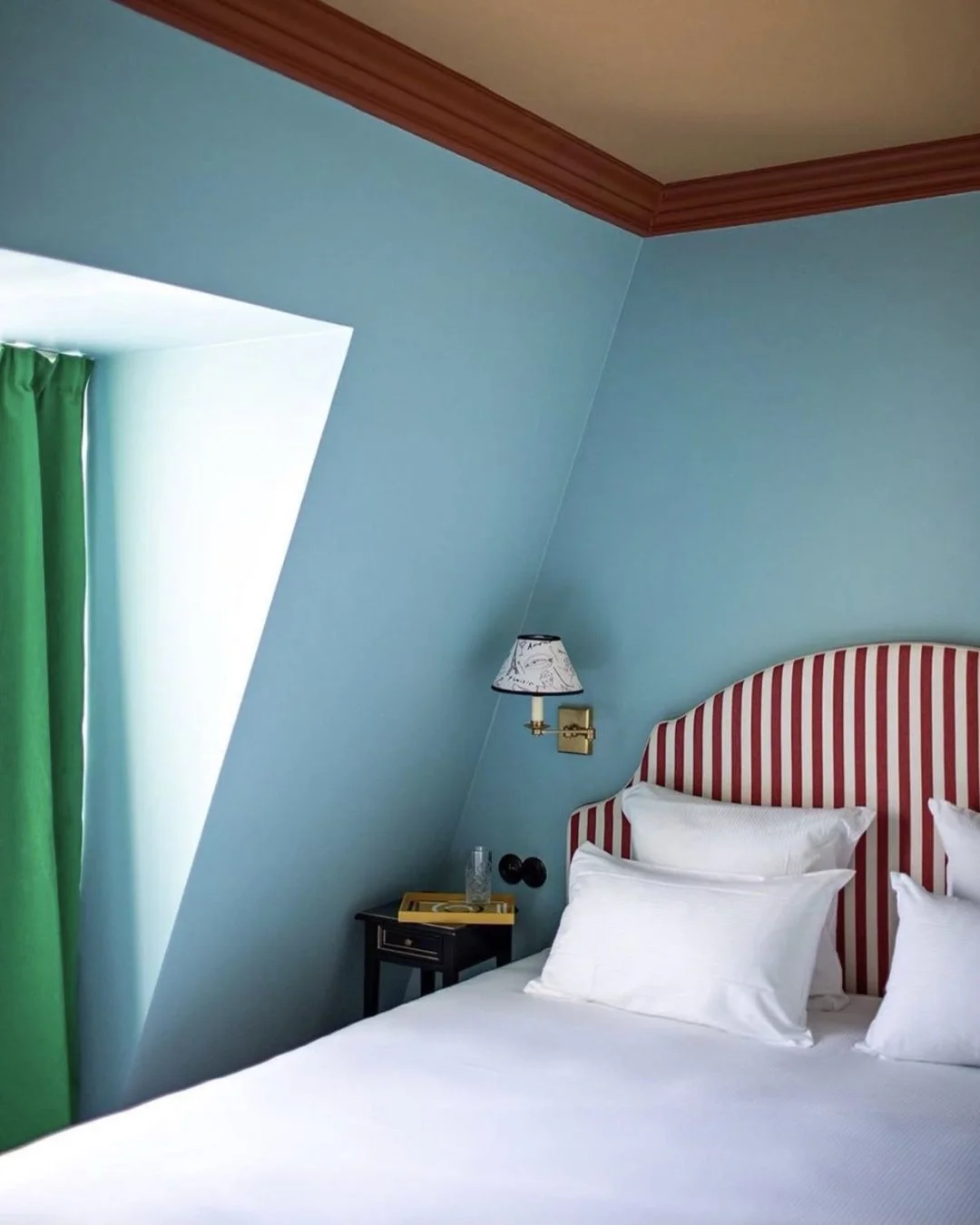 My three favorite powder-blue combinations: terracotta, green, and orange. Powder blue anchors each palette, while terracotta adds warmth, green brings freshness, and orange adds playful contrast. A trio that feels serene yet energized.

@pinterest 
