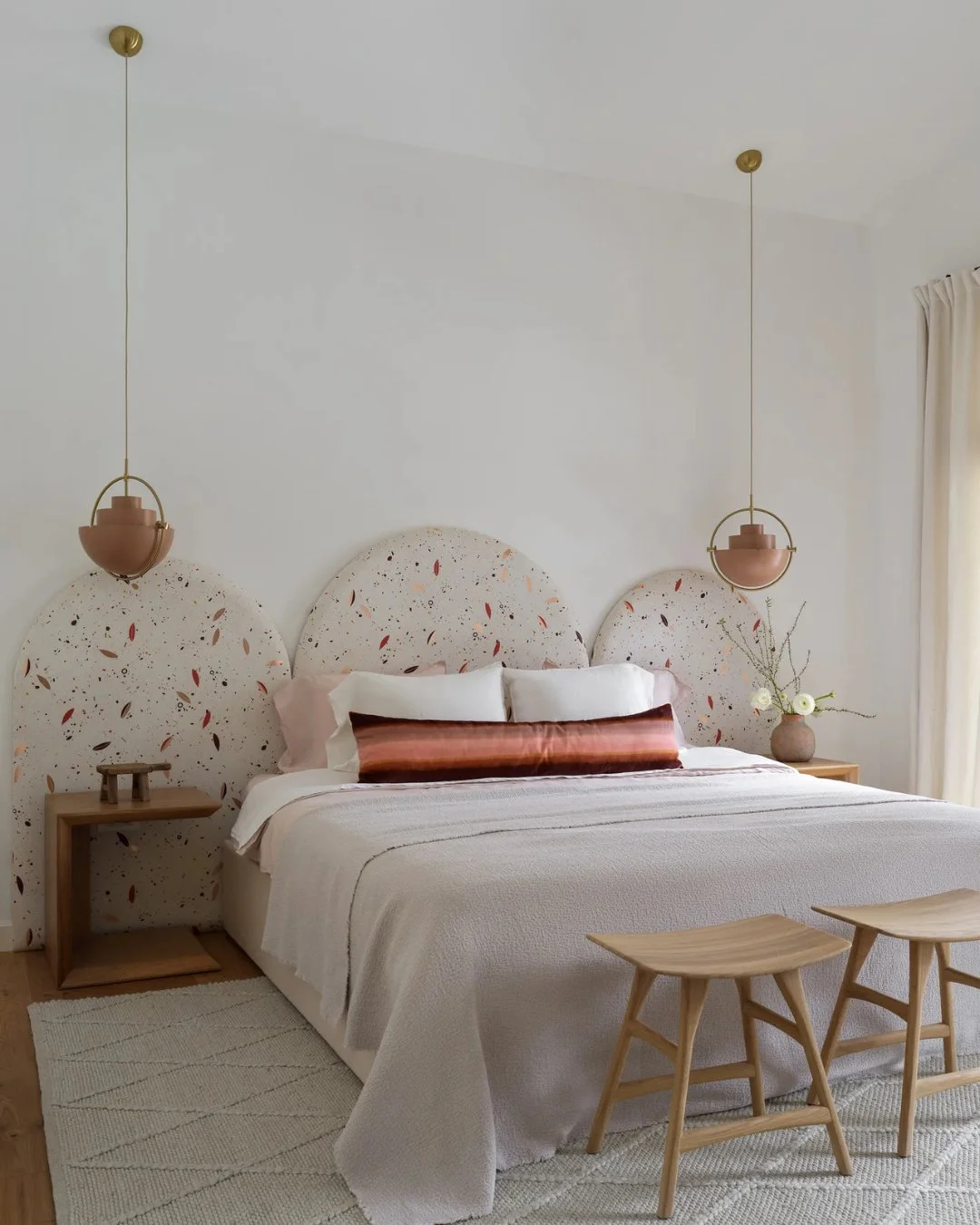 ✨ 3 Tips to Transform Your Bedroom✨

1️⃣ Start with a statement headboard &ndash; bold pattern or texture sets the room's vibe instantly. 
2️⃣ Style a bench seat** at the bed's foot for cozy storage + chic layering. 
3️⃣ Add warmth with textured wall