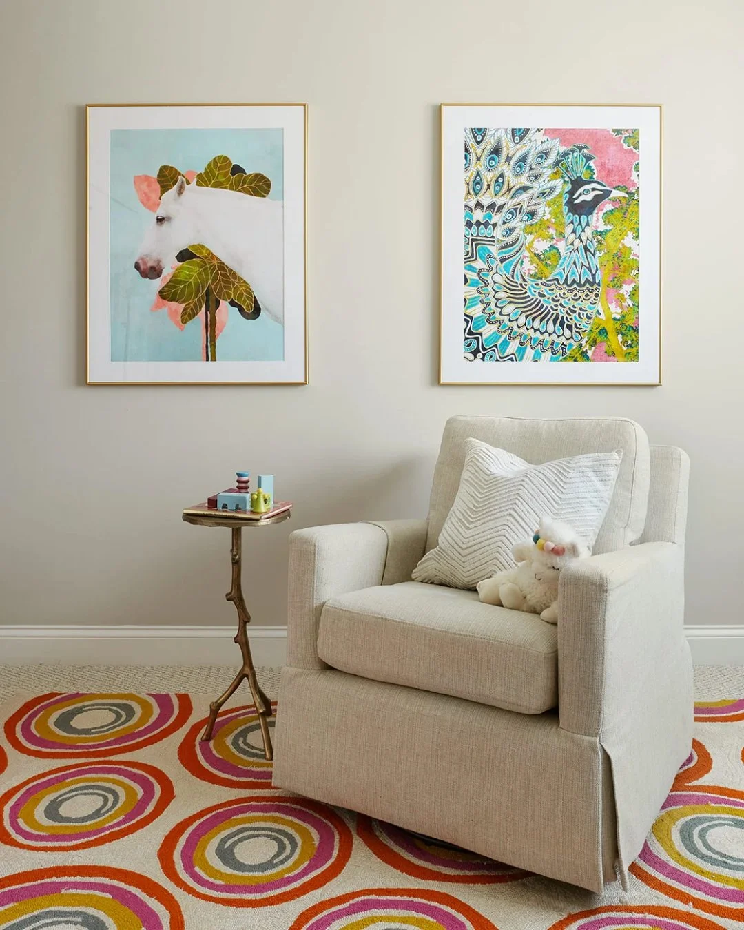 Designing this colorful nursery in Chicago was a chance to reimagine the home from the inside out 🌈✨ Nurseries are more than just a room&mdash;they&rsquo;re a fresh beginning, an opportunity to introduce new energy, softness, and intention into a sp