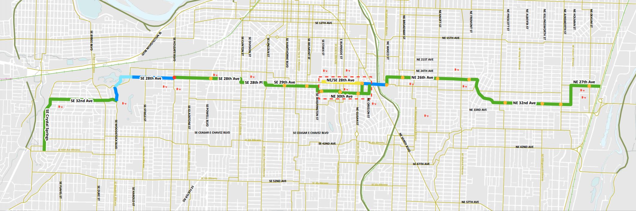 Click for details on the approved 20s Bikeway Project , a north-south bike route through the 20’s blocks, including Sullivan’s Gulch.