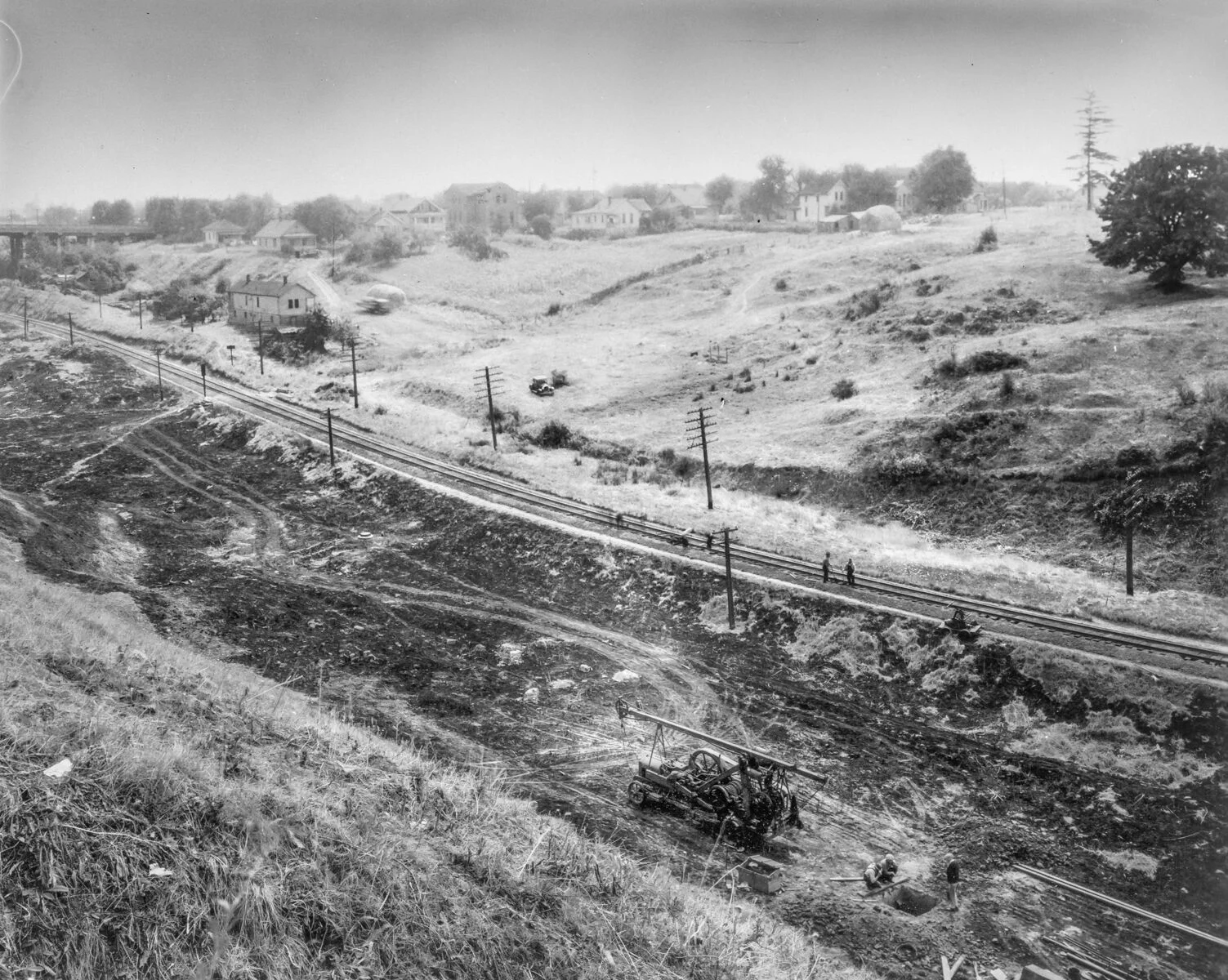 c.1880 Union Pacific railroad in the Gulch OHS bb015410