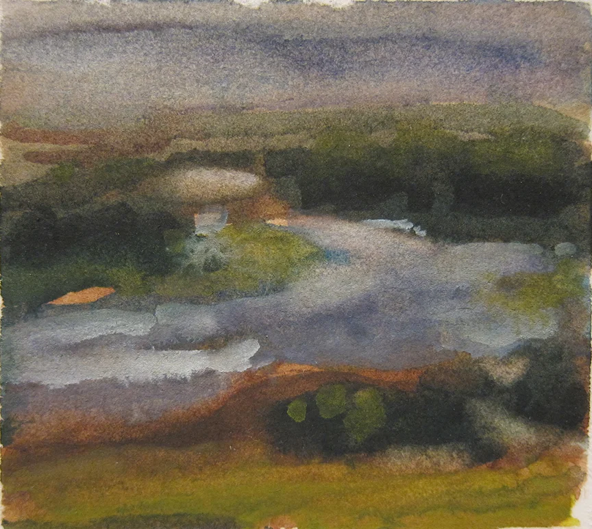 MIDDLE ROAD 2015, 3 x 3 inches © 2016, Michael Kirk all rights reserved