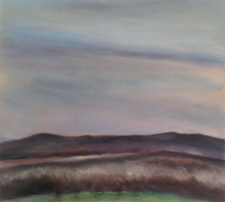 EAST HILL SUNSET 1988, 2o x 22 inches © 2016, Michael Kirk all rights reserved