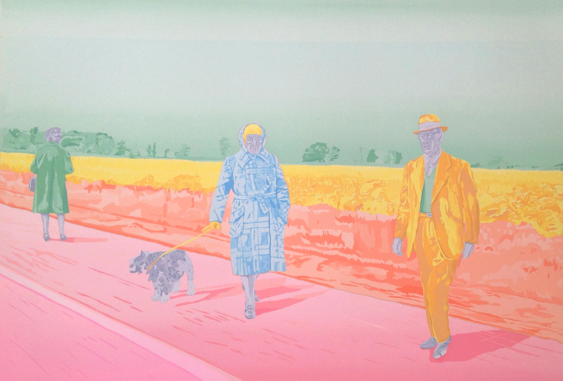  WHERE ARE WE GOING? silkscreen, 1972 25 x 36 inches edition size: 15 © 2016, Michael Kirk   
