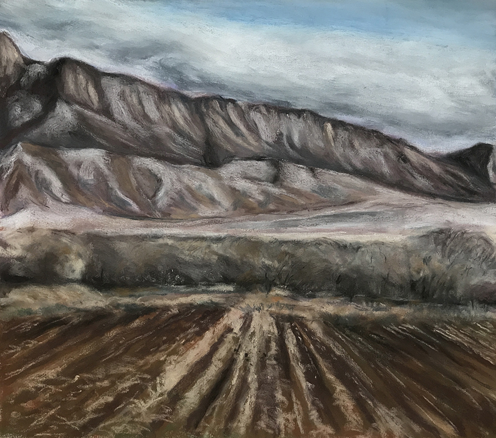  SANDIA FARM IN WINTER 1987, 20 x 22 inches © 2017, Michael Kirk all rights reserved 