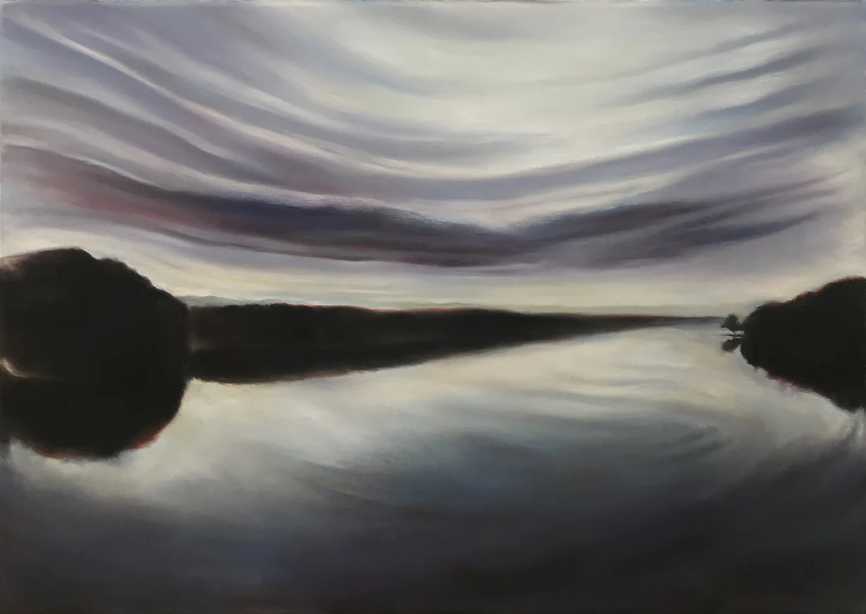 BLUE INLET II 2004, 56"w x 40.75" h © 2016, Michael Kirk all rights reserved