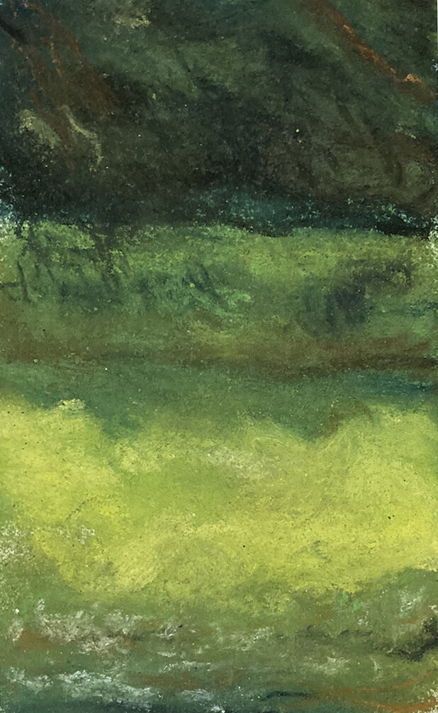  STONE CREEK POND 2019, 6 X 2.5 inches © 2019, Michael Kirk all rights reserved 