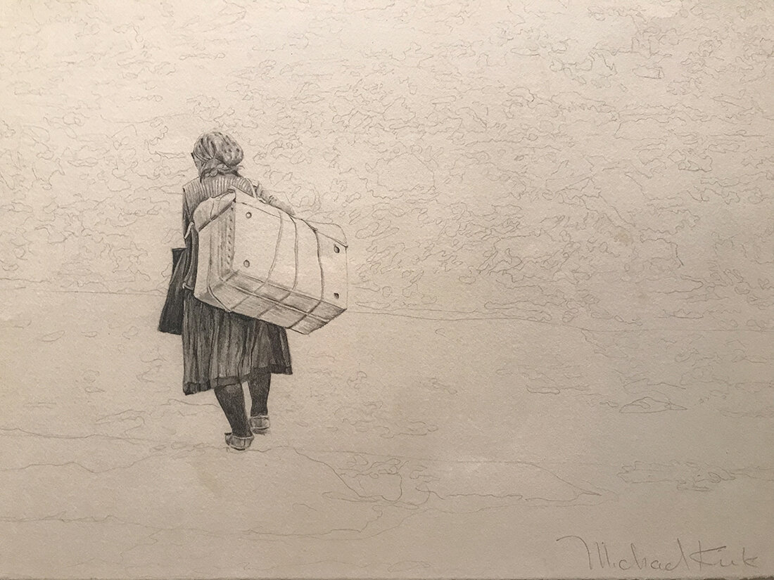  TRAVELER 1972, 9 x 12 inches © 2021, Michael Kirk all rights reserved 