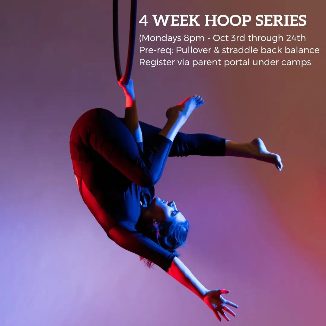 Don't miss this fun hoop series by @kitt_the_kitt ! Space is limited to 6 students ages 11+. Register in the parent portal under camps.