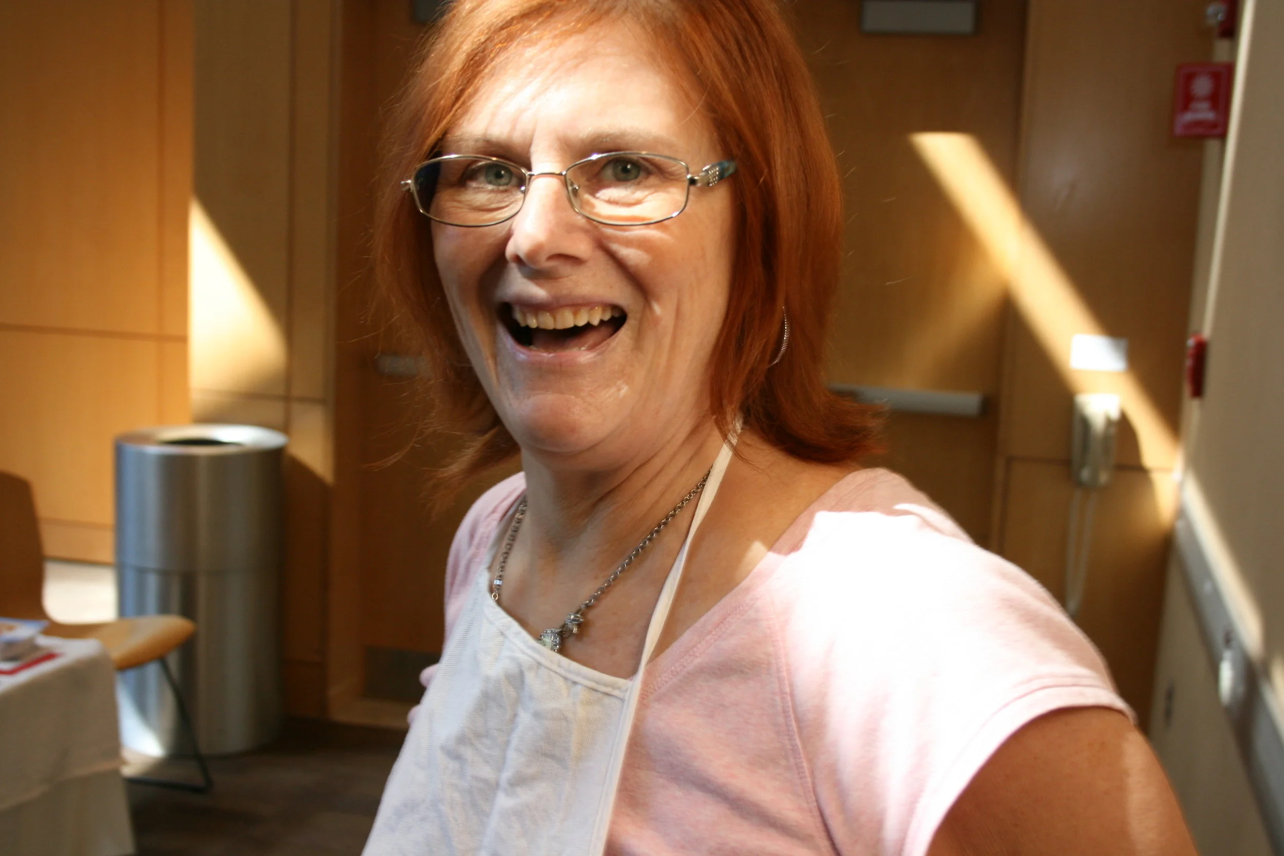 SHARE-UMMS President Kathy Bateman at Chocolate Day 2015, a time-honored, community-building tradition