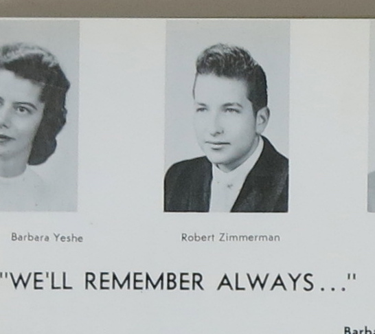 Bob Dylan's high school yearbook portrait