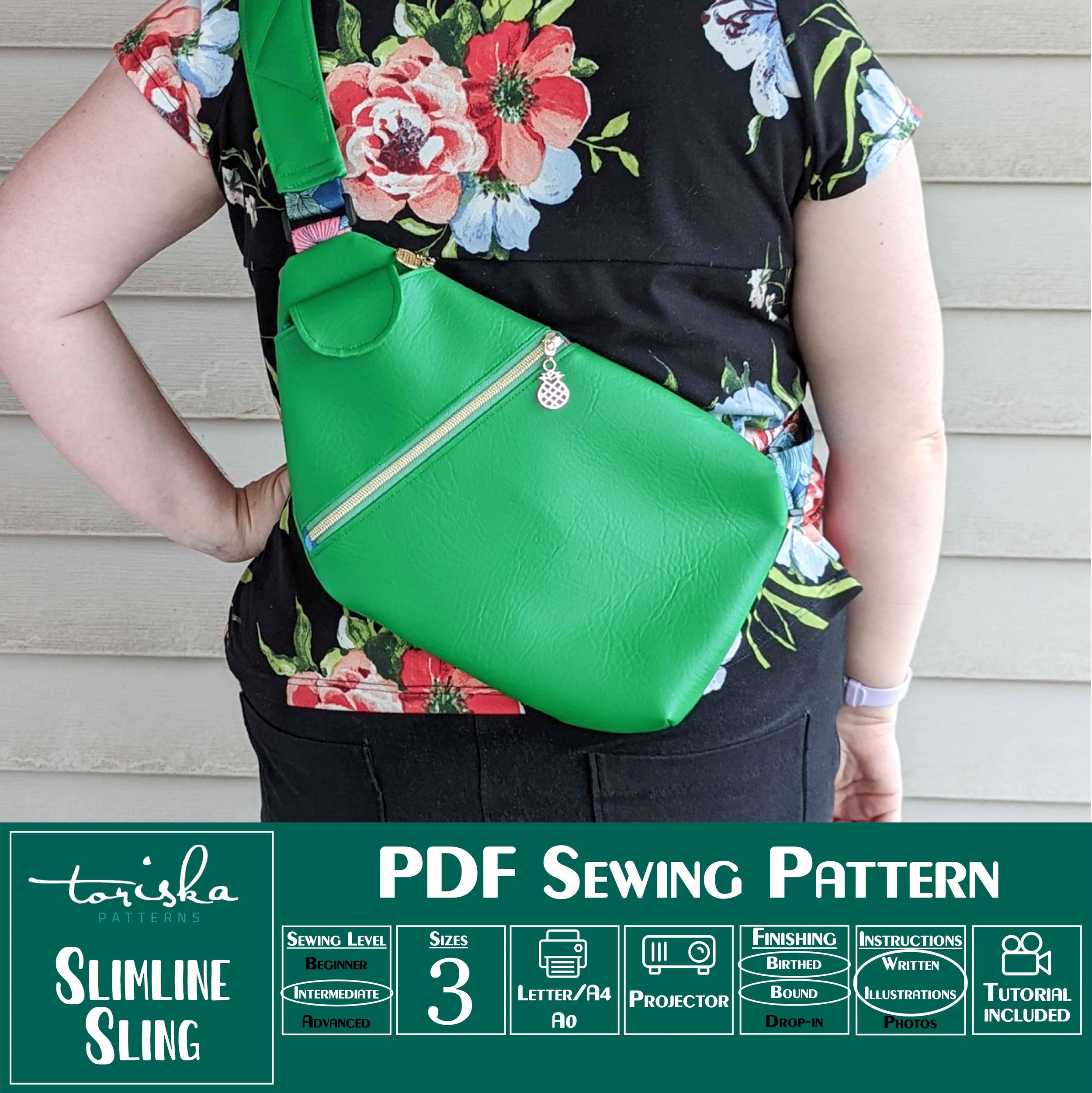 Slimline Sling PDF Sewing Pattern — Toriska