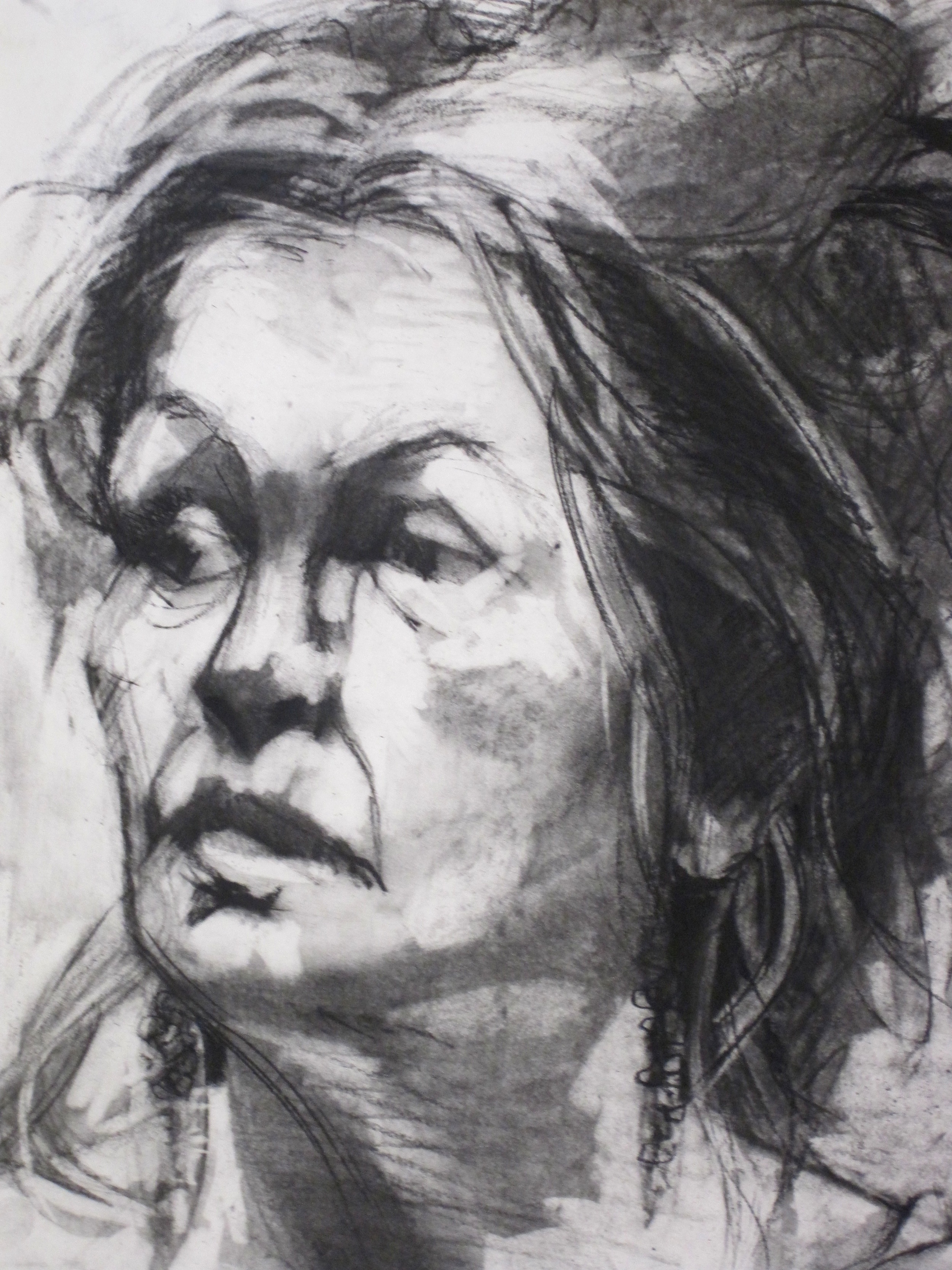  Charcoal on paper (detail)  18 x 24" 