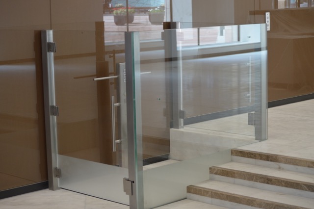 Platform lift installation - Canary wharf