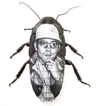Hunter ,oil on roach, 2007  too strange to live but too rare to die. #evanskrederstu  #roach #paintedbug #bugpainting #huntersthompson #hunter #hunterthompson #uglarworks  #fineart #insect #painting #painted insect #fearandloathing  #fearandloathingi