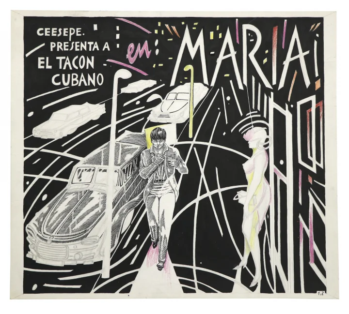 Ceesepe, El Tacón Cubano en: “María” (1980). Image courtesy Hyperallergic.