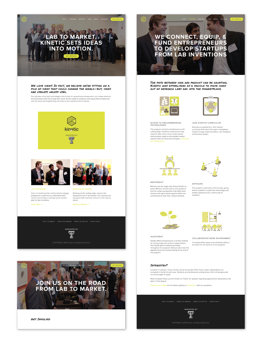  Website layout and copy 