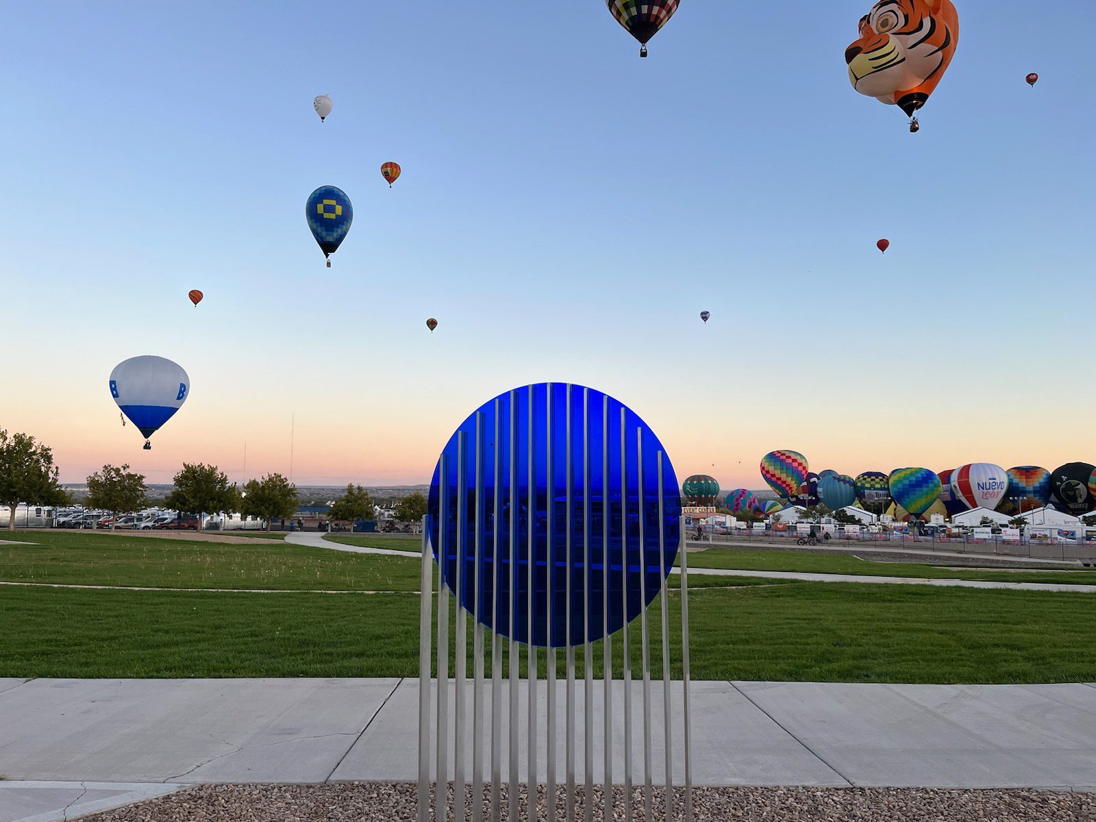  Balloon Eclipse  Collaborators: Graham Parker Ansell, Nick Shekerjian, Giffen Clark Ott, Mitch Berg.  Commissioned by Albuquerque Public Art and the Anderson Abruzzo Albuquerque International Balloon Museum for Balloon Fiesta 2023, which included th