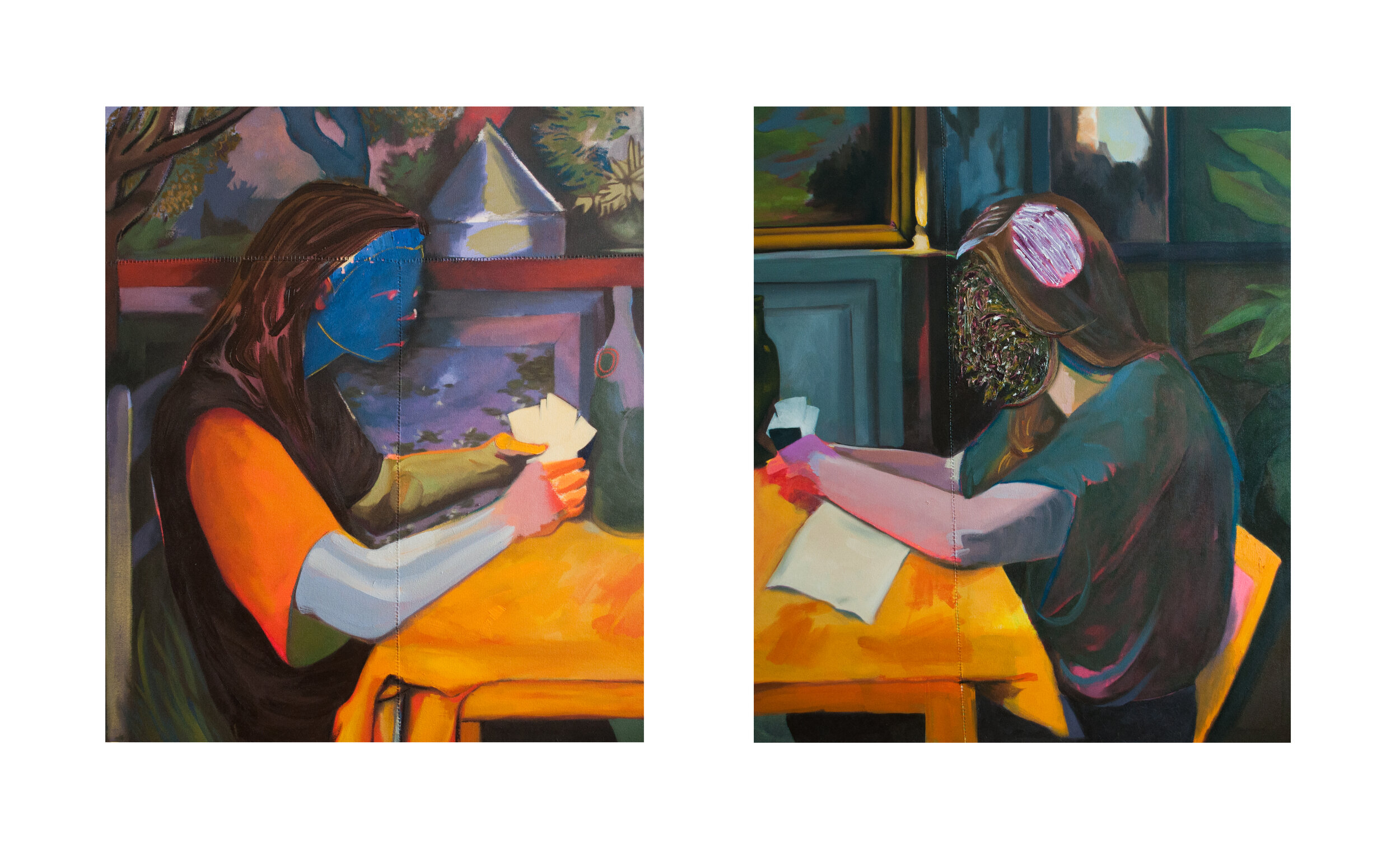 Two at the Table (Diptych)