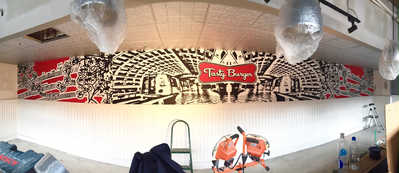 Commissioned Mural, Tasty Burger