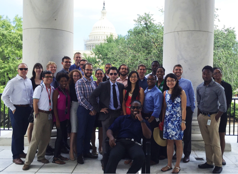 USDA interns outside the House Agriculture Committee after a day of touring the Capitol and legislative buildings.