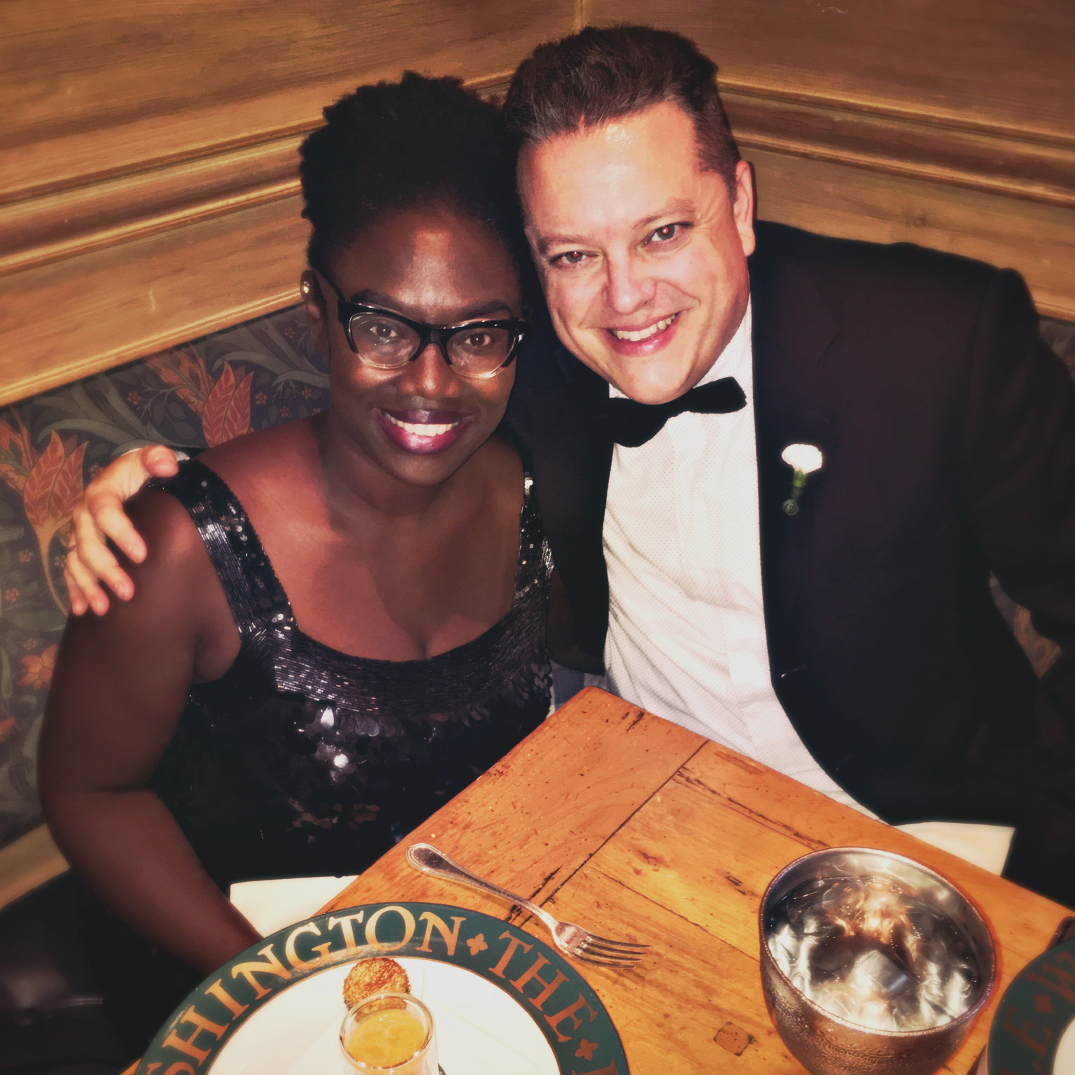 Indira and Nevin Martell dining at the Inn at Little Washington.