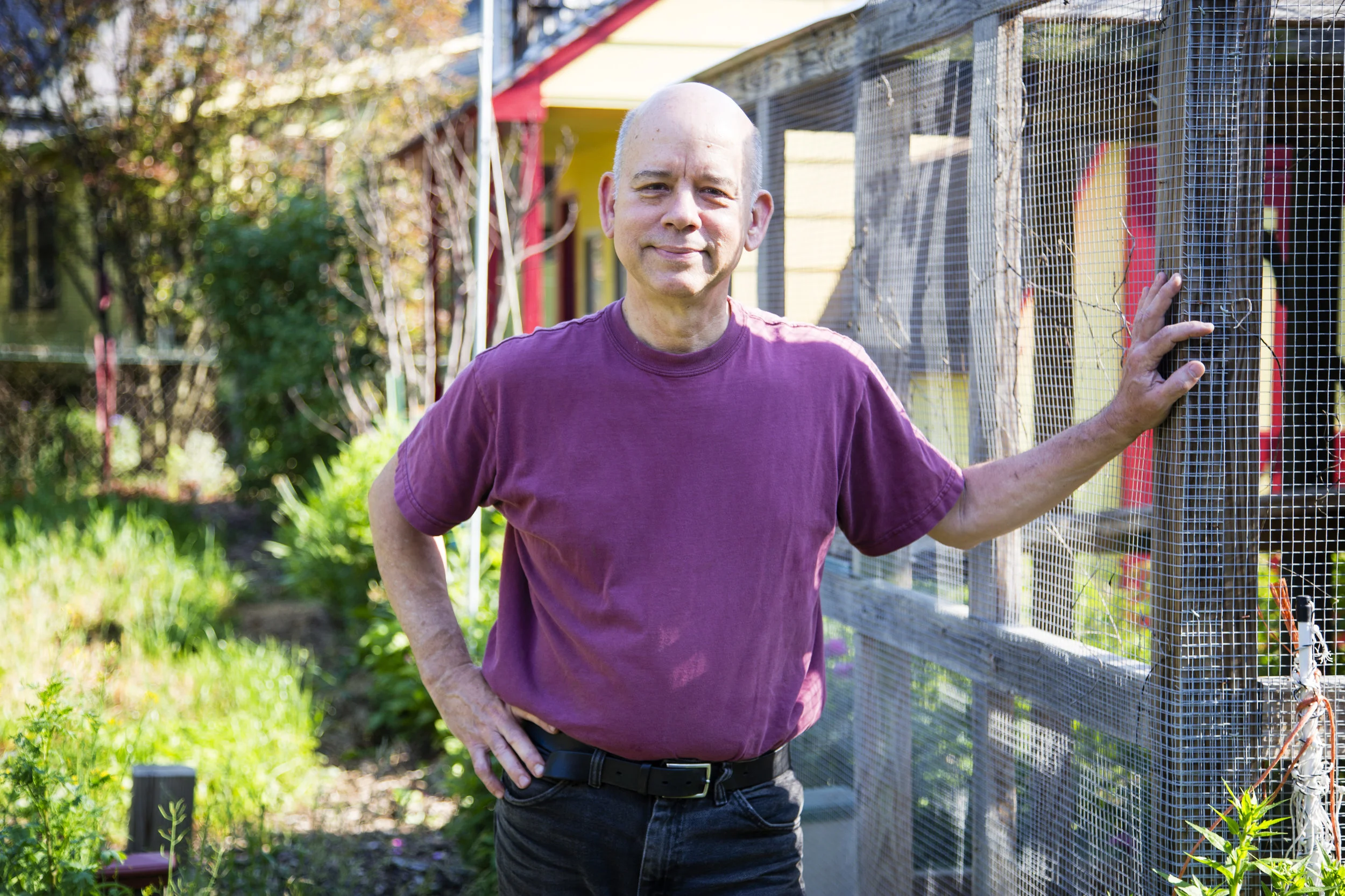 Ferd hoefner in his takoma park garden.