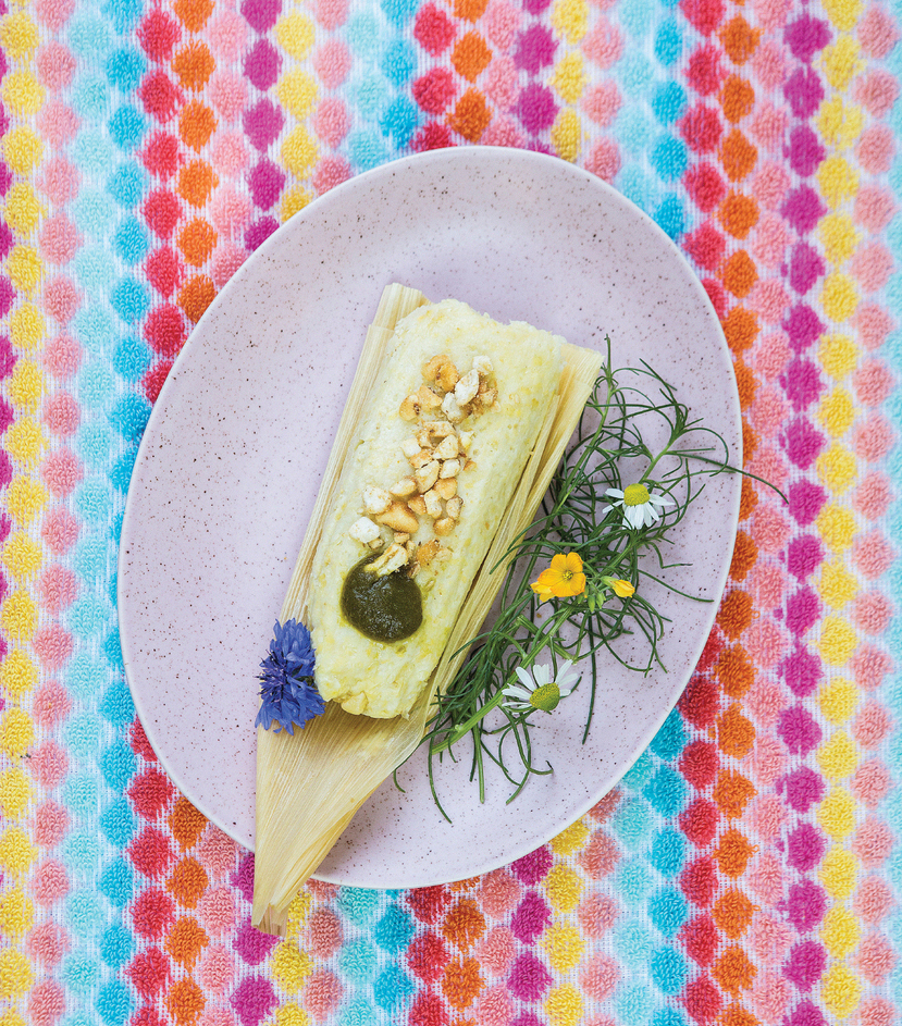 Uchepos patzcuaro made with Irabién's signature recipe.
