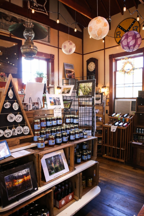 Local items on display at Vintage Lady.
