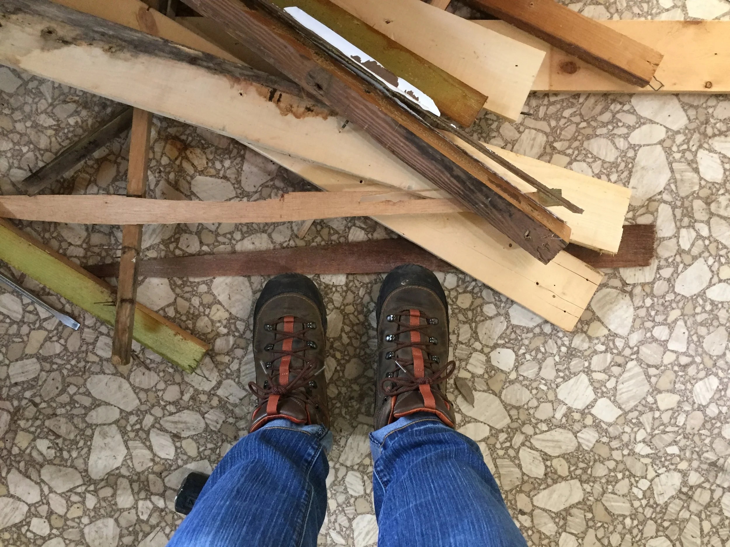 Back and ready to tackle demo day 3 with more appropriate footwear. Fool me once...