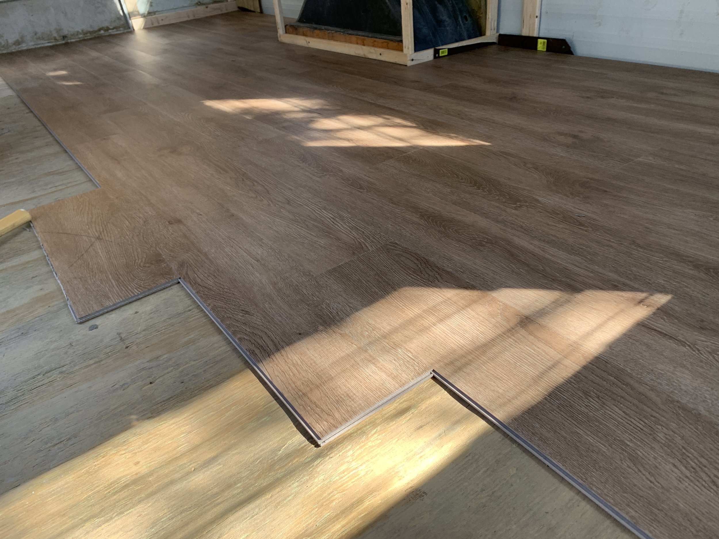 The Cameo Camper Renovation Why How We Installed Vinyl Plank Flooring Lone Oak Design Co