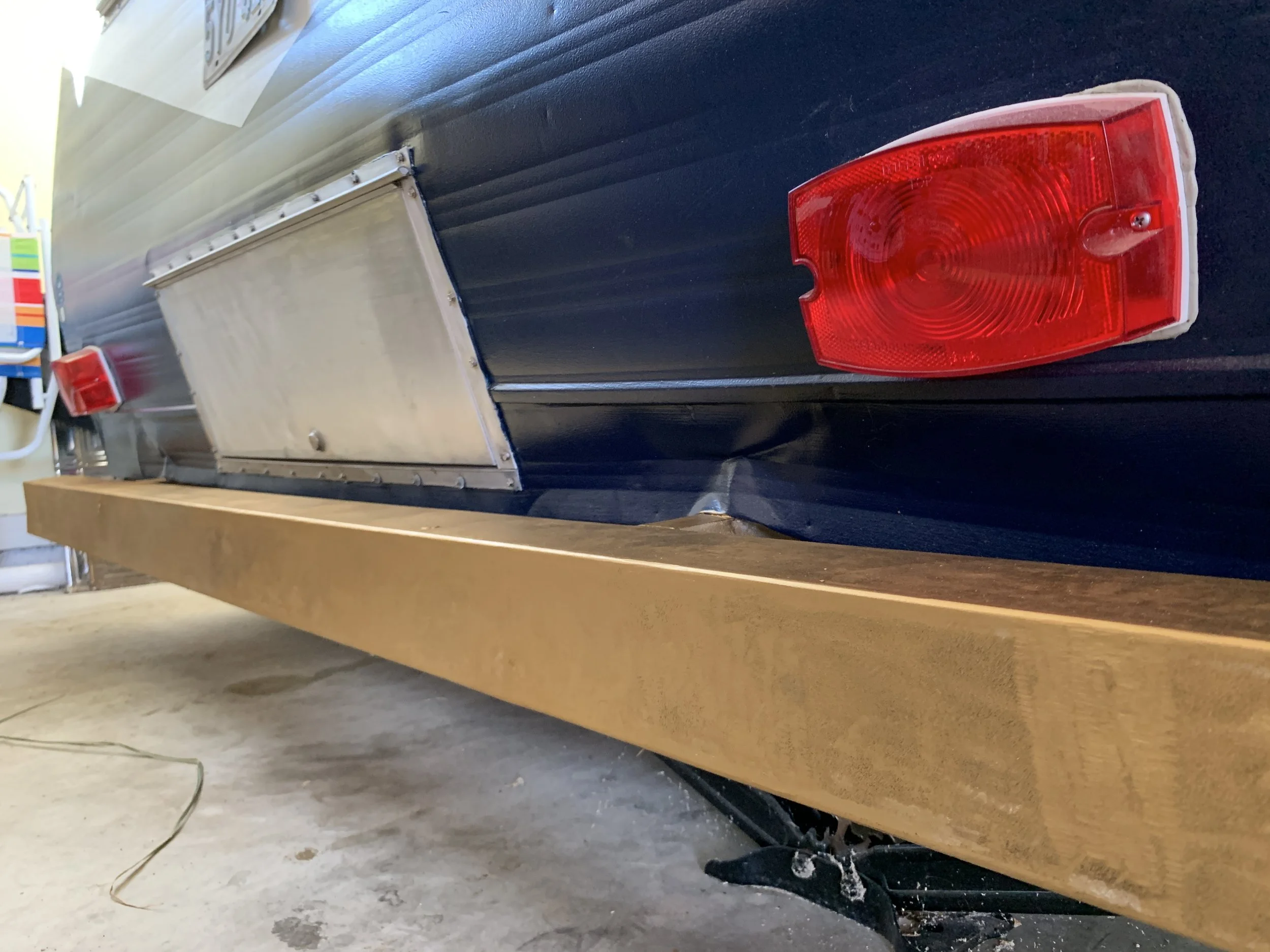 The Cameo Camper Renovation: Gold Bumper Makeover